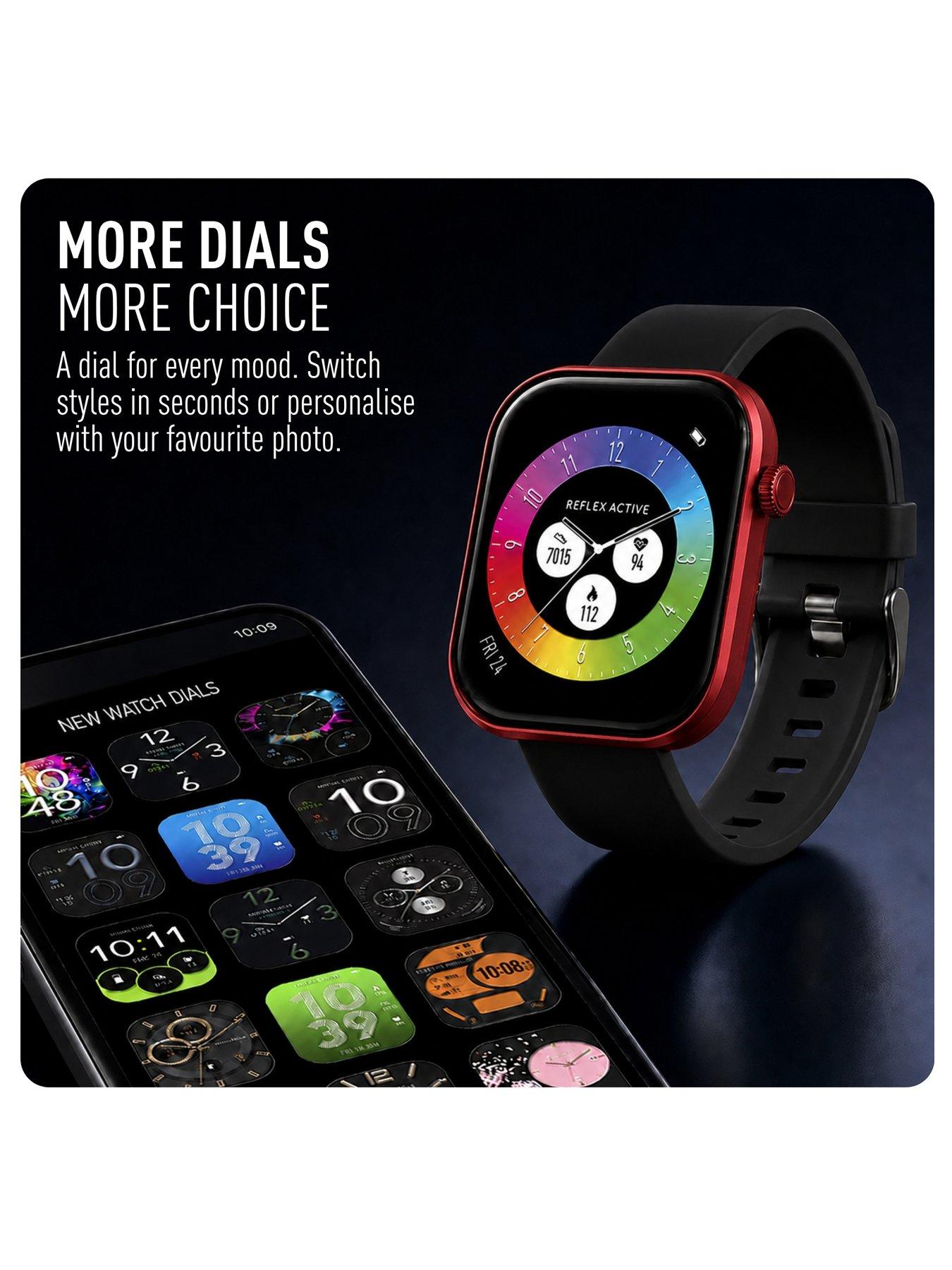 Image 6 of 8 of Reflex Active Spectra Black Silicone Strap Smart Watch