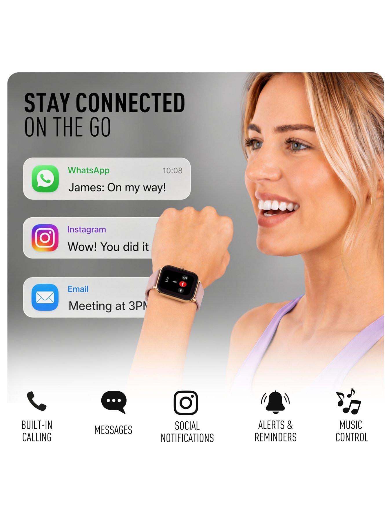 Image 4 of 7 of Reflex Active Nexus Pink Silicone Strap Smart Watch