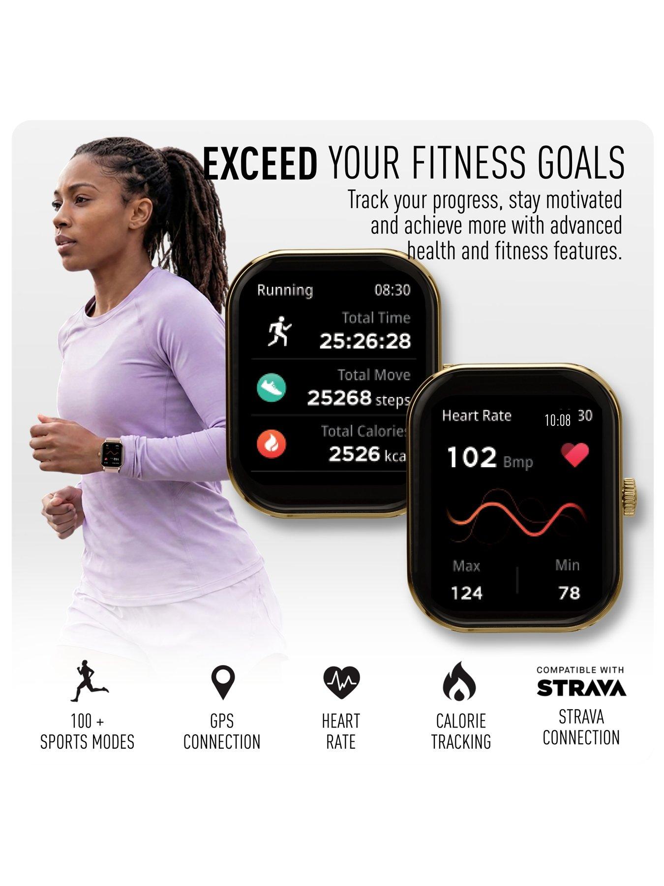 Image 2 of 7 of Reflex Active Nexus Pink Silicone Strap Smart Watch