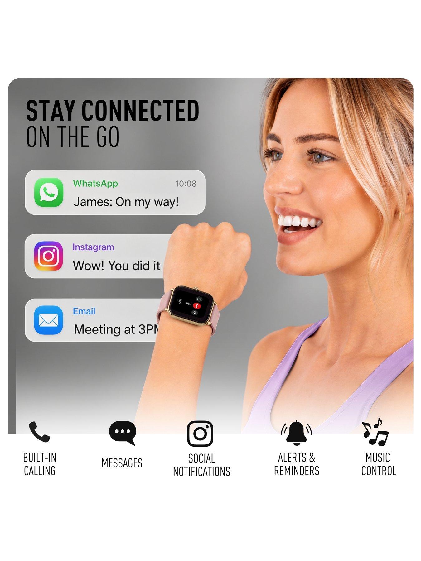 Image 4 of 7 of Reflex Active Nexus Pink Silicone Strap Smart Watch