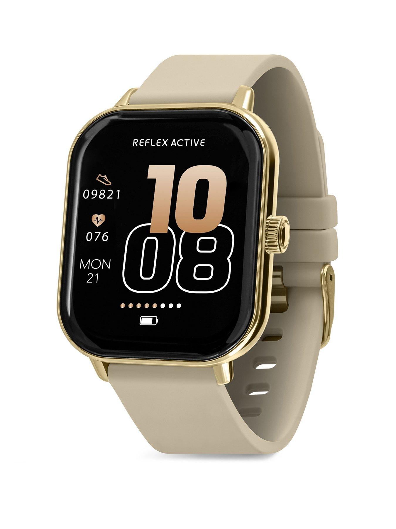 Image 1 of 7 of Reflex Active Nexus Cream Silicone Strap Smart Watch