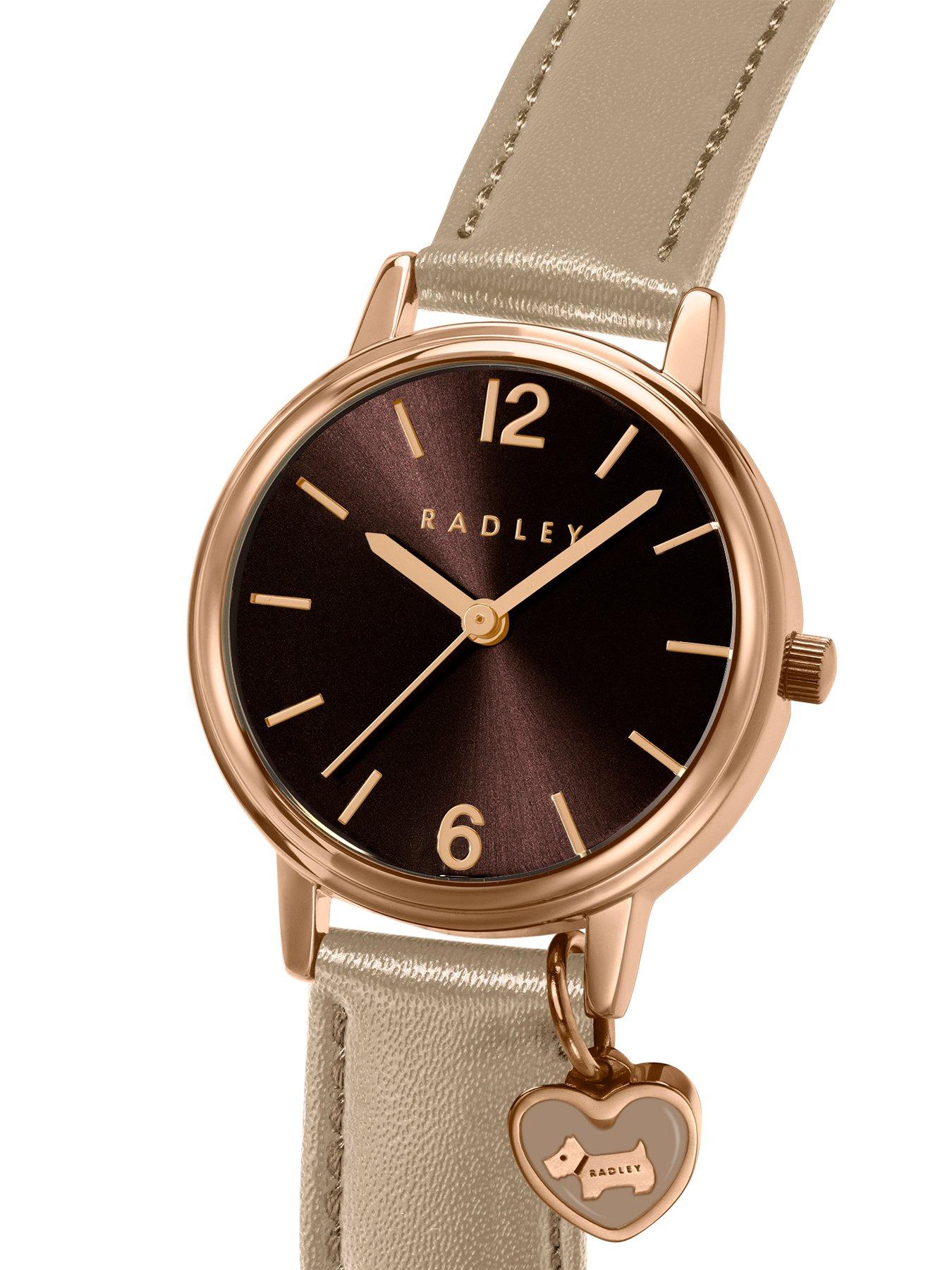 Image 2 of 4 of Radley Ladies Tokyo Rose Gold Plated Porcini Leather Strap Watch