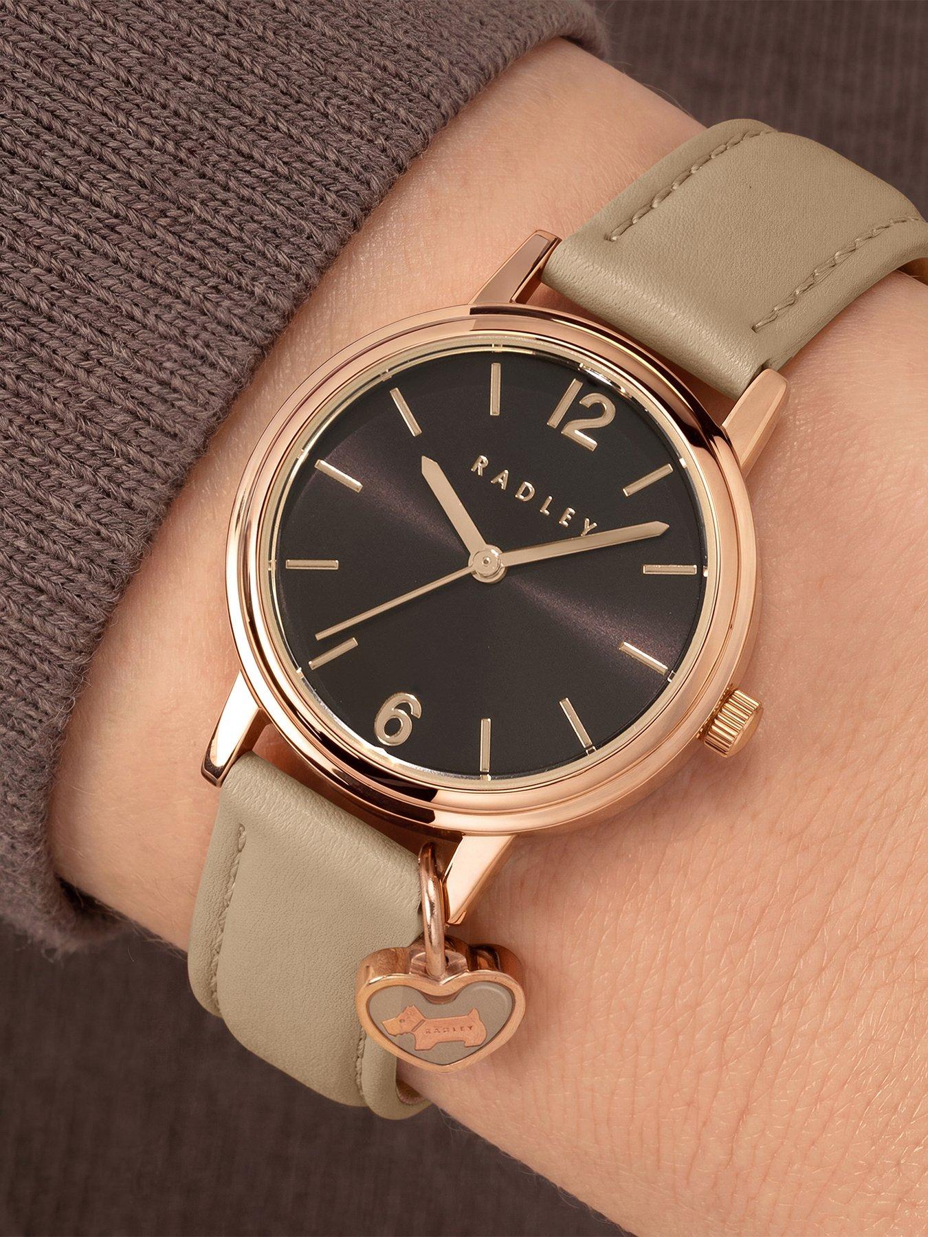 Image 3 of 4 of Radley Ladies Tokyo Rose Gold Plated Porcini Leather Strap Watch