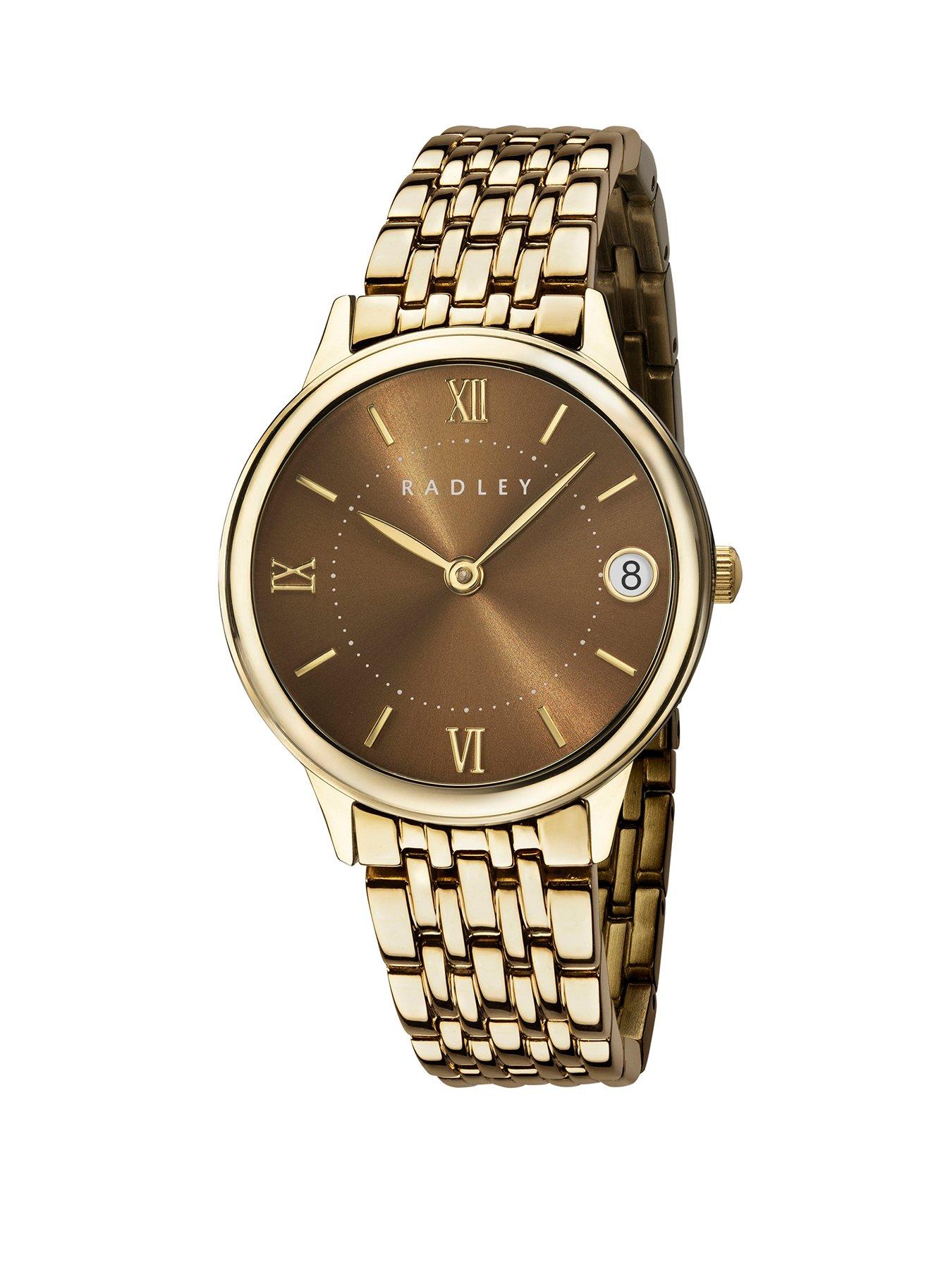 Radley Ladies Gold Plated Round Stainless Steel Bracelet Watch