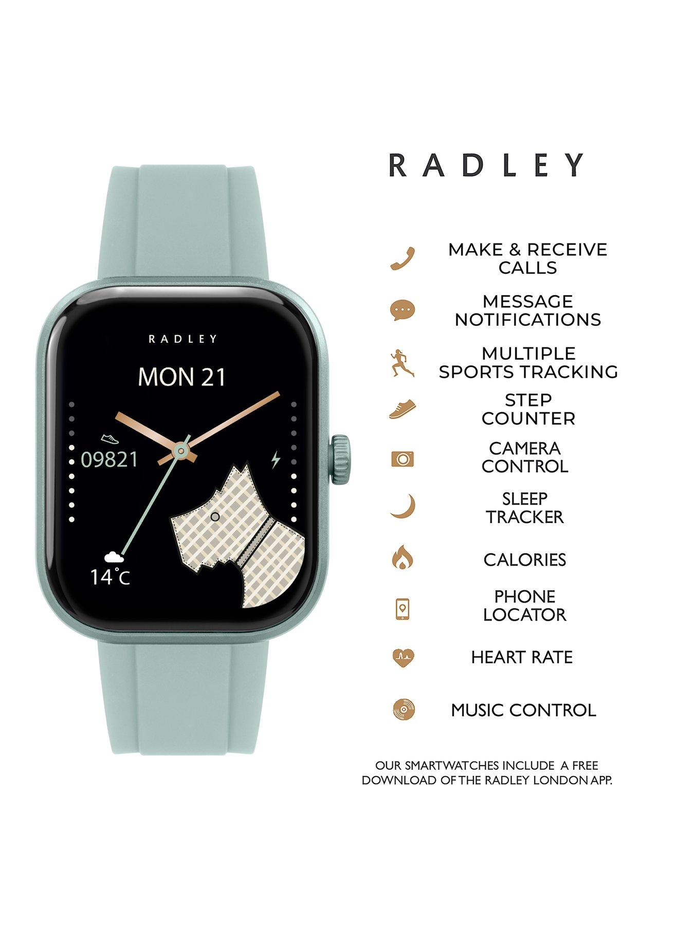 Image 4 of 6 of Radley Series 55 Green Water Silicone Strap Smart Watch