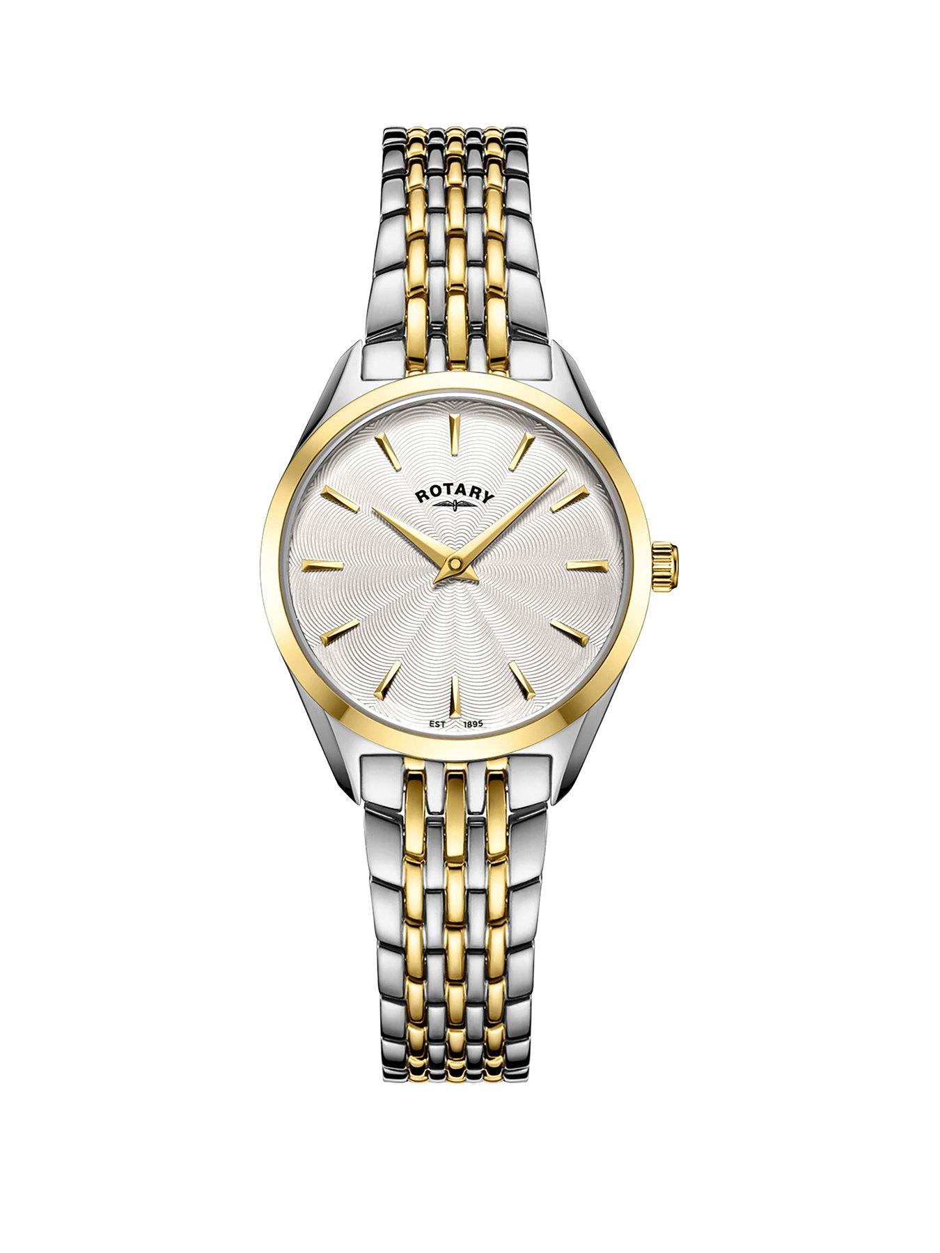 Image 1 of 6 of Rotary Ladies Ultra Slim SS/GP Bracelet White Dial 50m