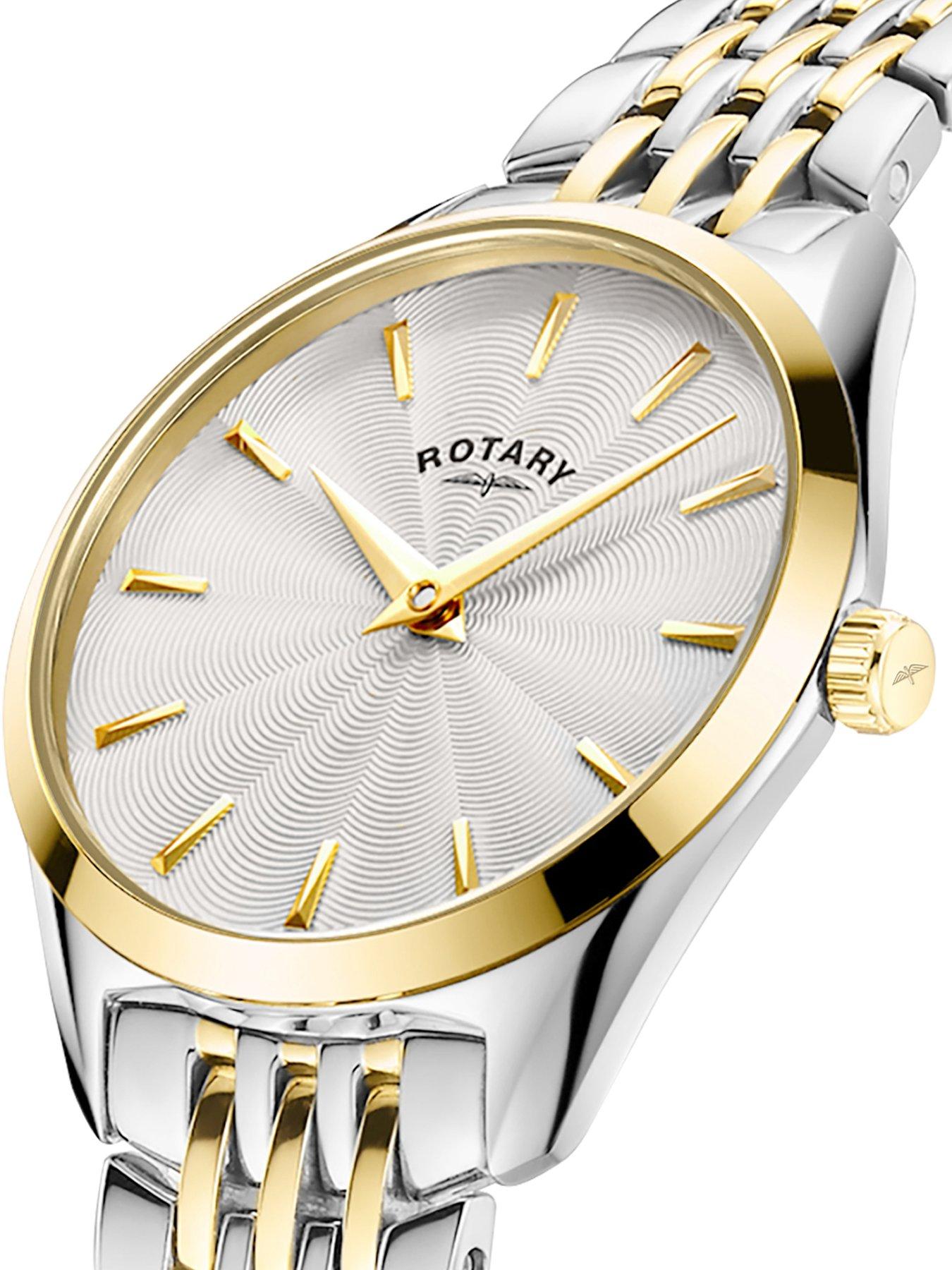 Image 2 of 6 of Rotary Ladies Ultra Slim SS/GP Bracelet White Dial 50m