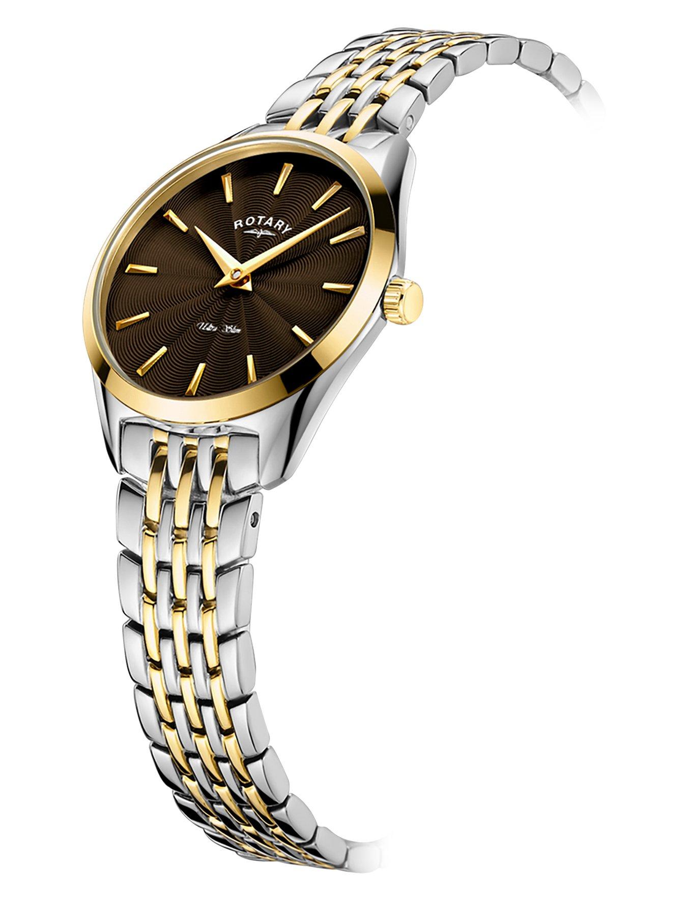 Image 2 of 5 of Rotary Ultra Slim Ladies Two Tone GP SS Bracelet