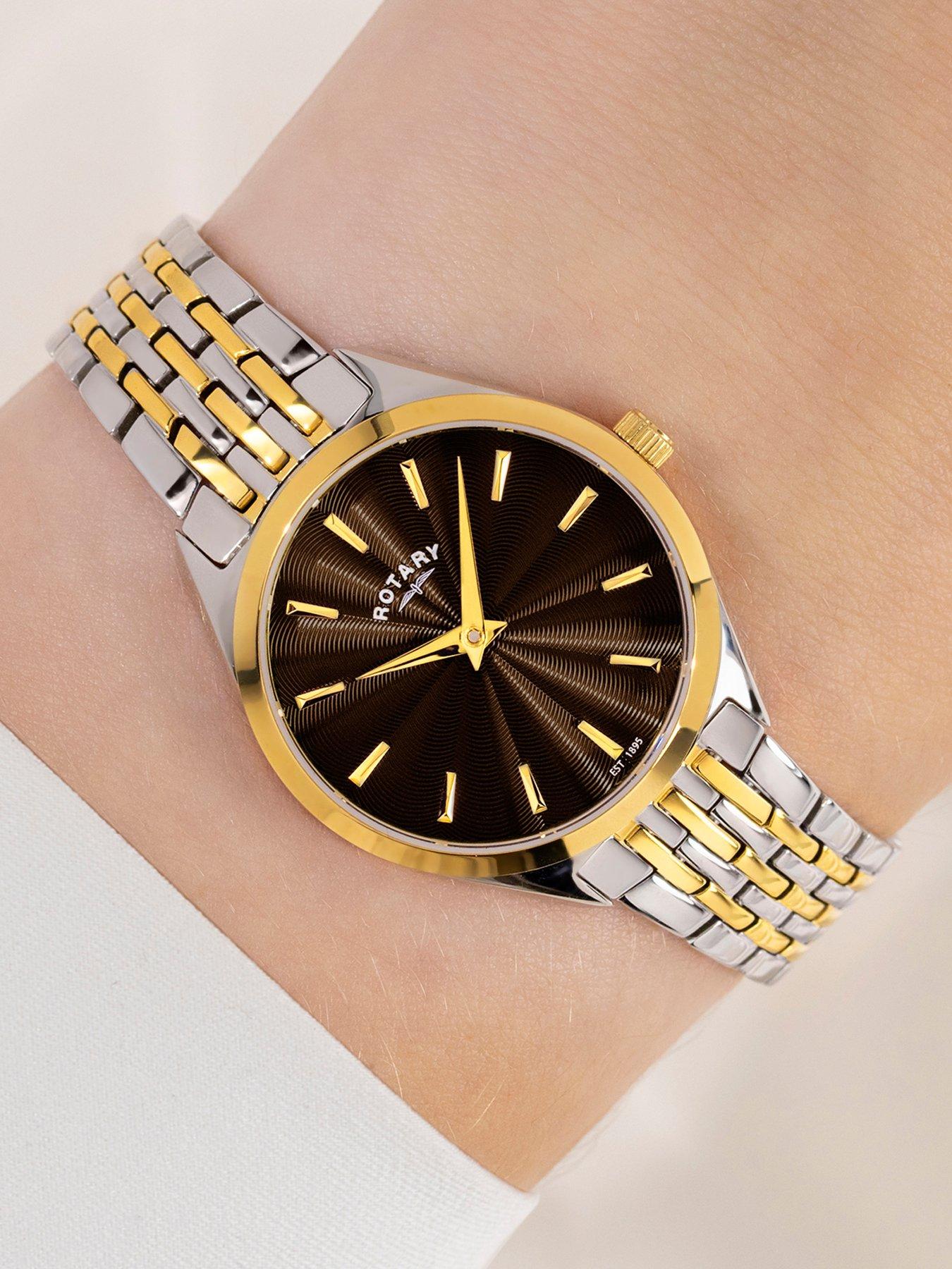 Image 4 of 5 of Rotary Ultra Slim Ladies Two Tone GP SS Bracelet