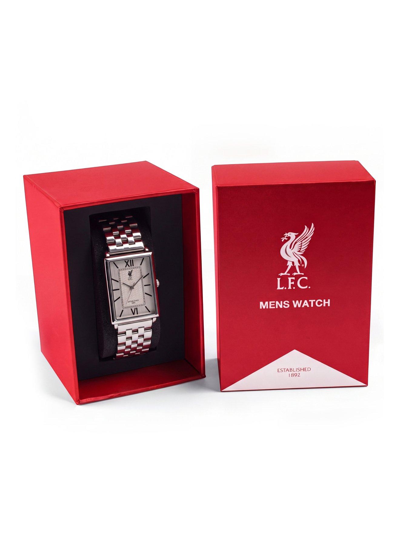 Image 3 of 3 of Liverpool FC Liverpool Football Club Silver Quartz Watch with Rectangle Face