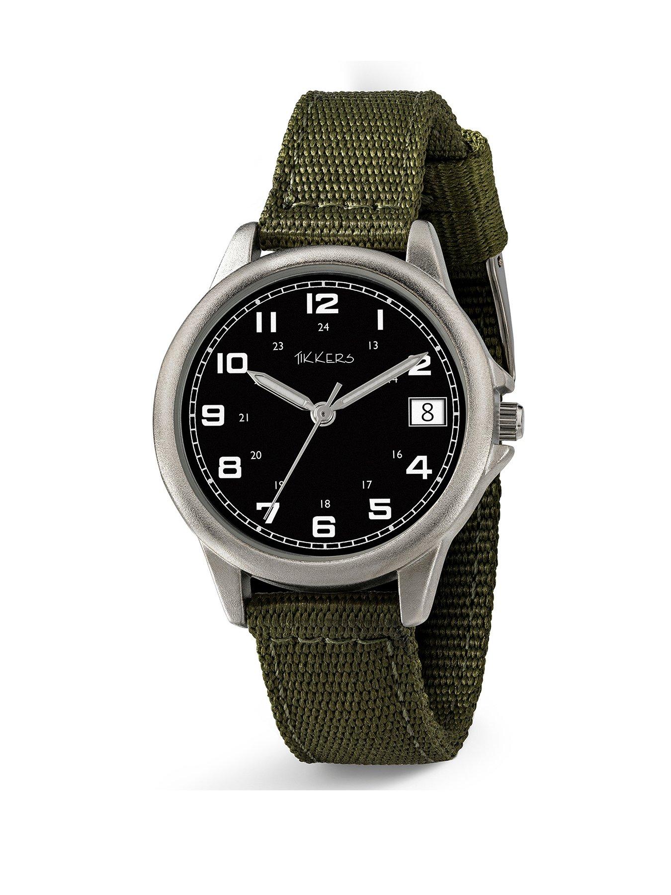 Tikkers Green Canvas Strap Watch