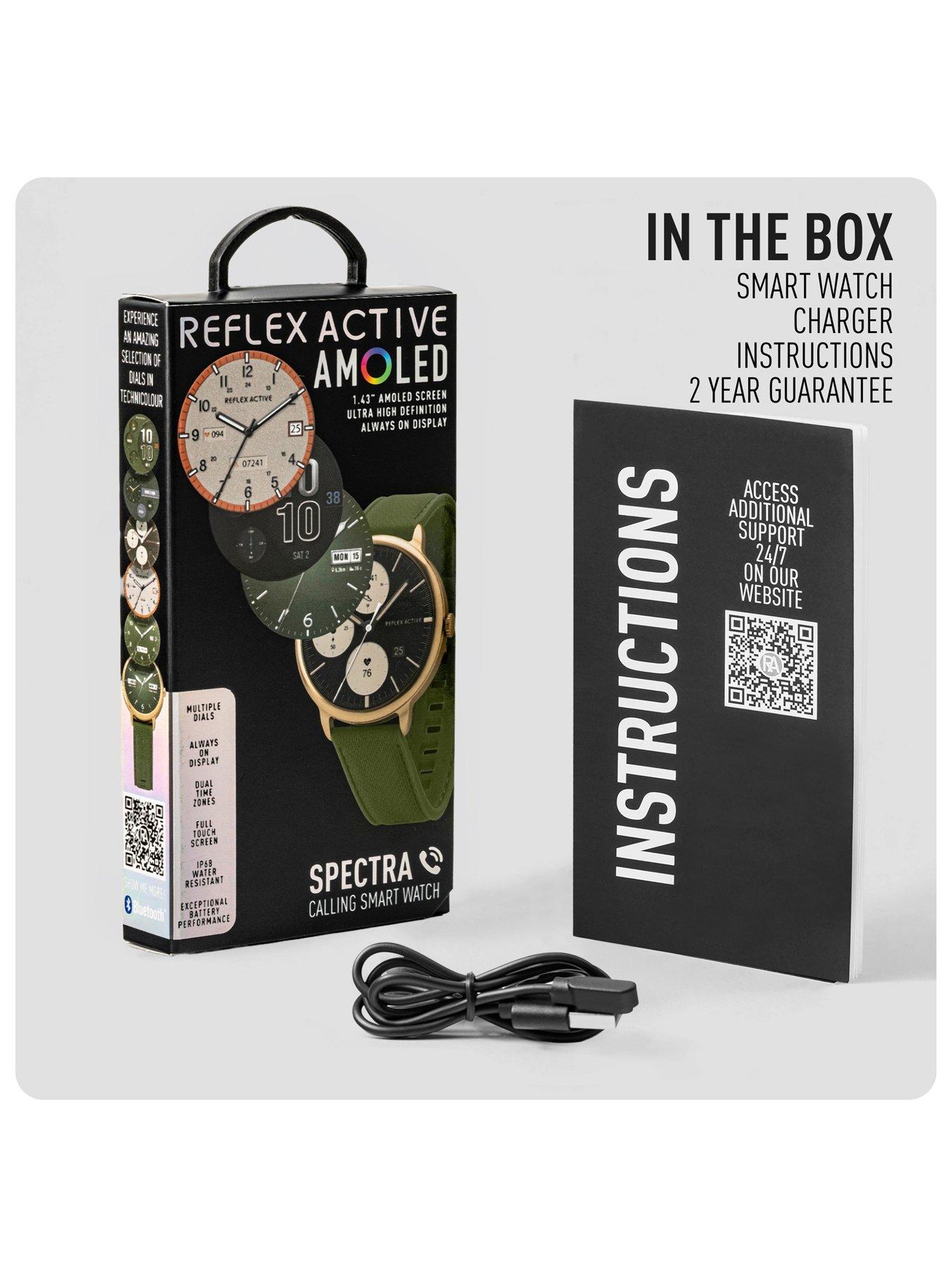 Image 7 of 8 of Reflex Active Spectra Khaki Silicone Strap Smart Watch