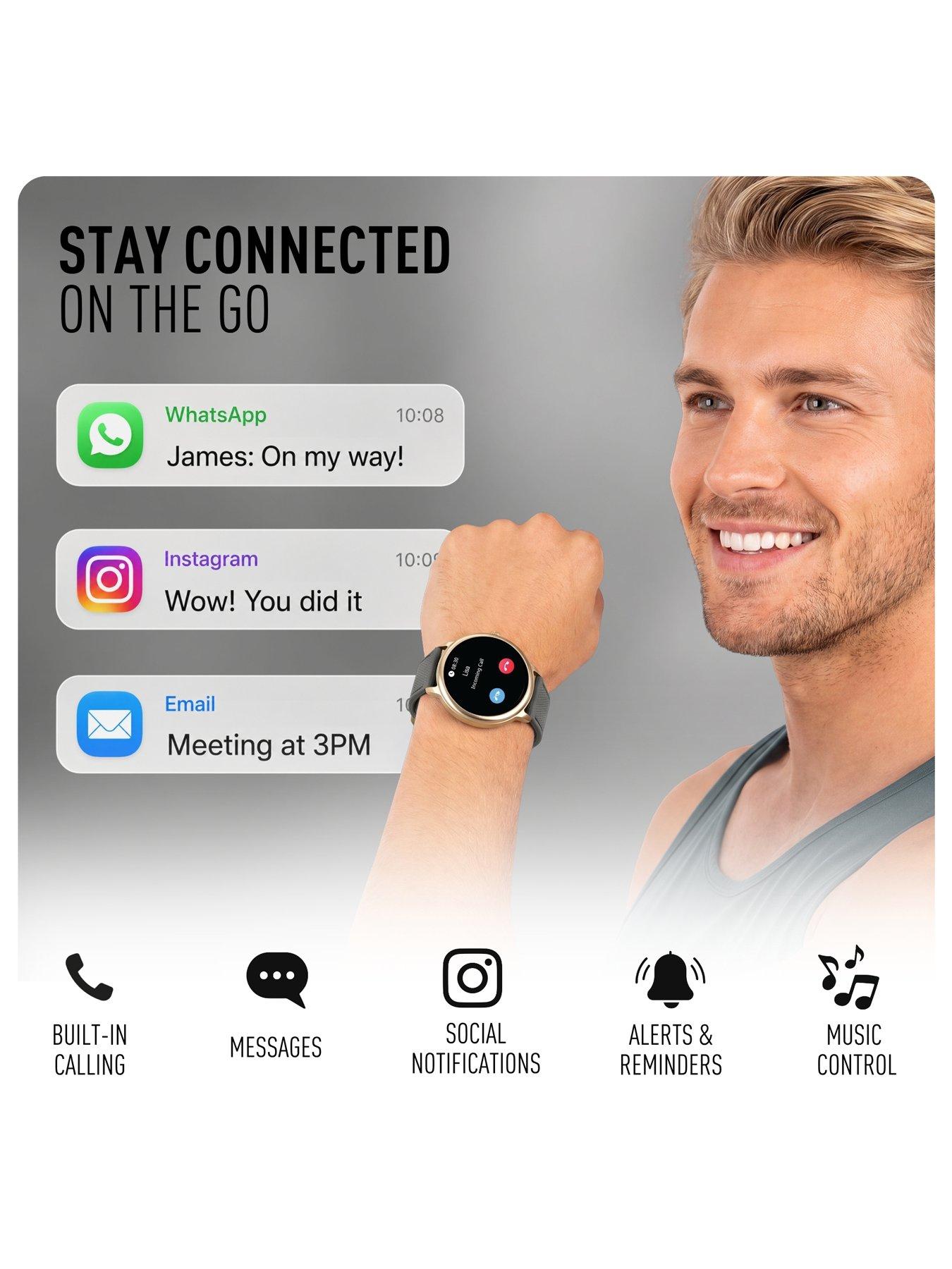 Image 4 of 7 of Reflex Active Spectra Dark Olive Silicone Strap Smart Watch