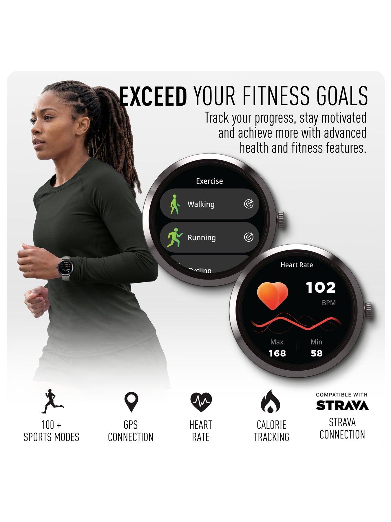 Image 2 of 8 of Reflex Active Spectra Cool Grey Silicone Strap Smart Watch