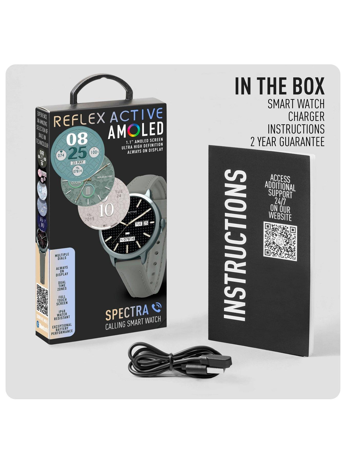 Image 7 of 8 of Reflex Active Spectra Cool Grey Silicone Strap Smart Watch