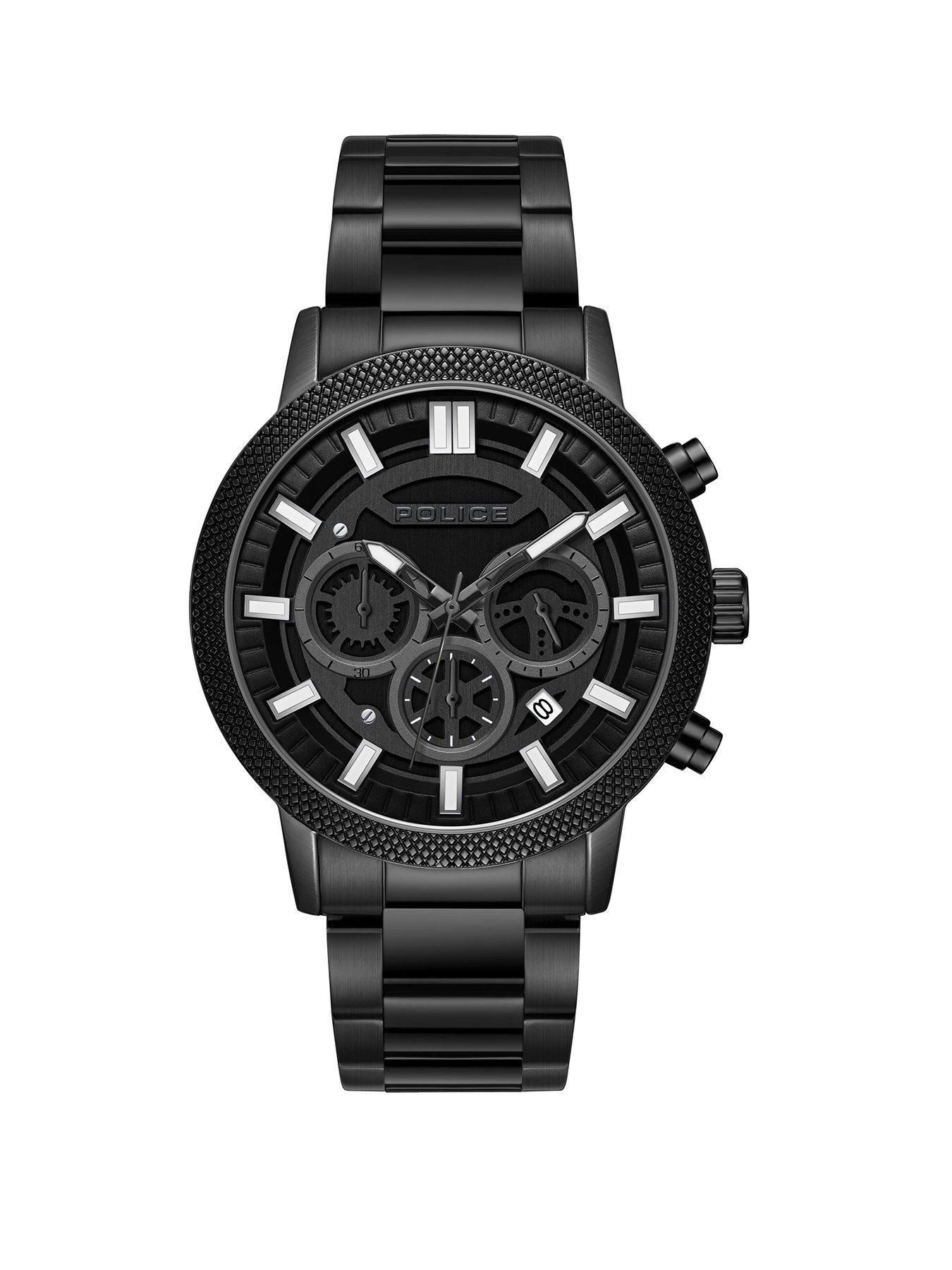 Police Crossguard Black Bracelet Watch