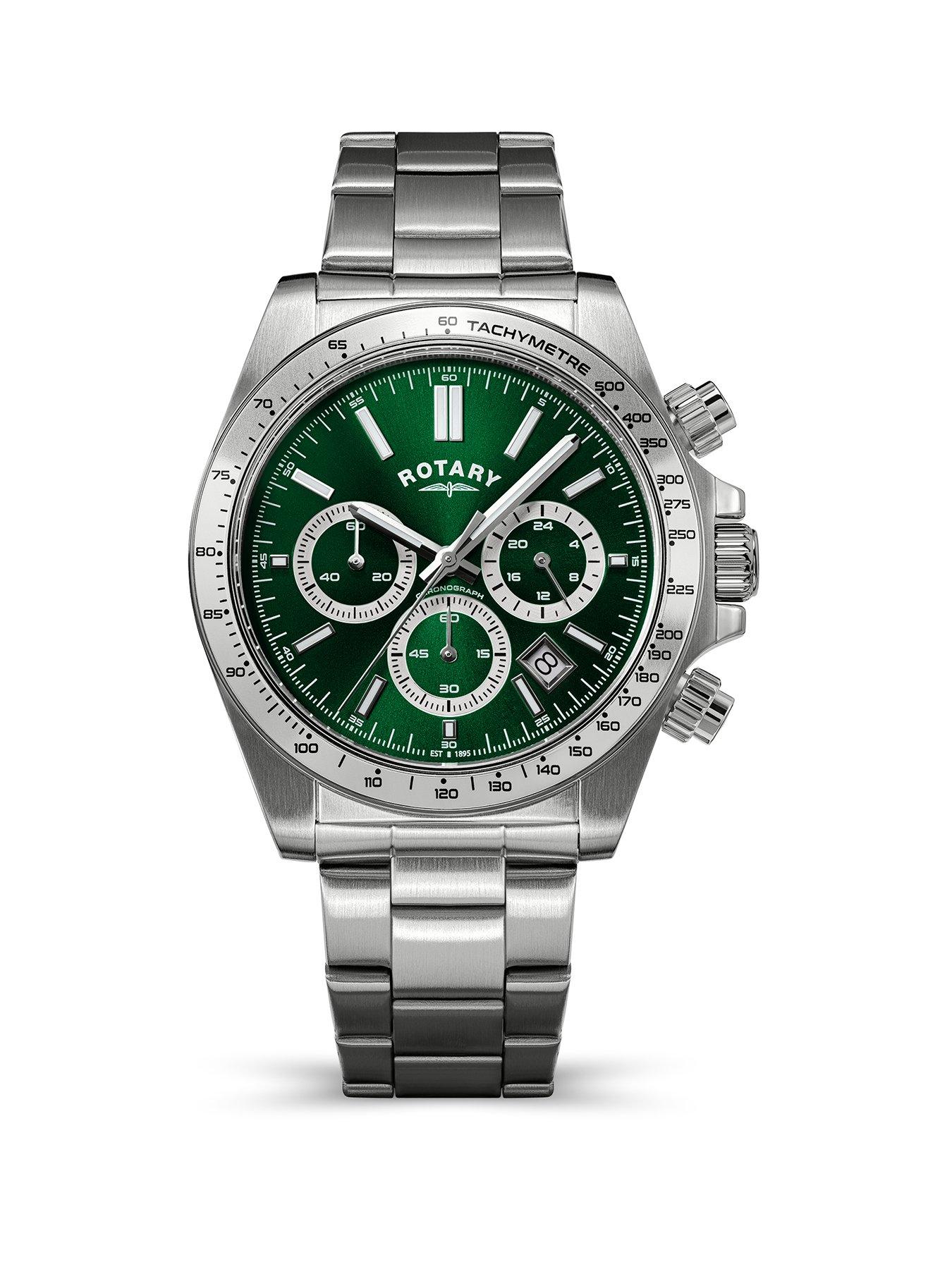 Rotary Rotary Men's Chronograph Green Dial Stainless Steel Bracelet Watch