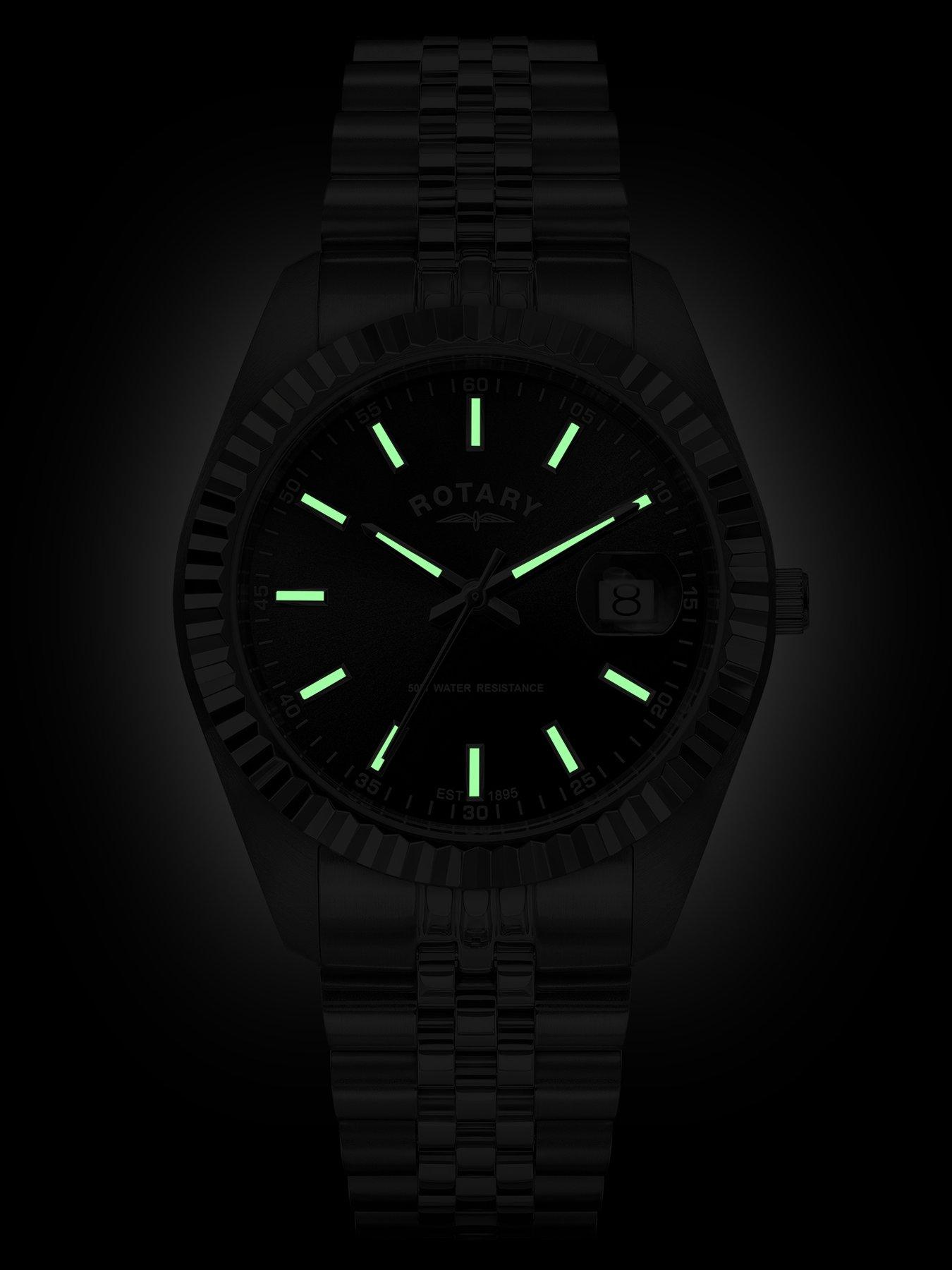 Image 5 of 6 of Rotary Men's Black Dial Stainless Steel Bracelet Watch