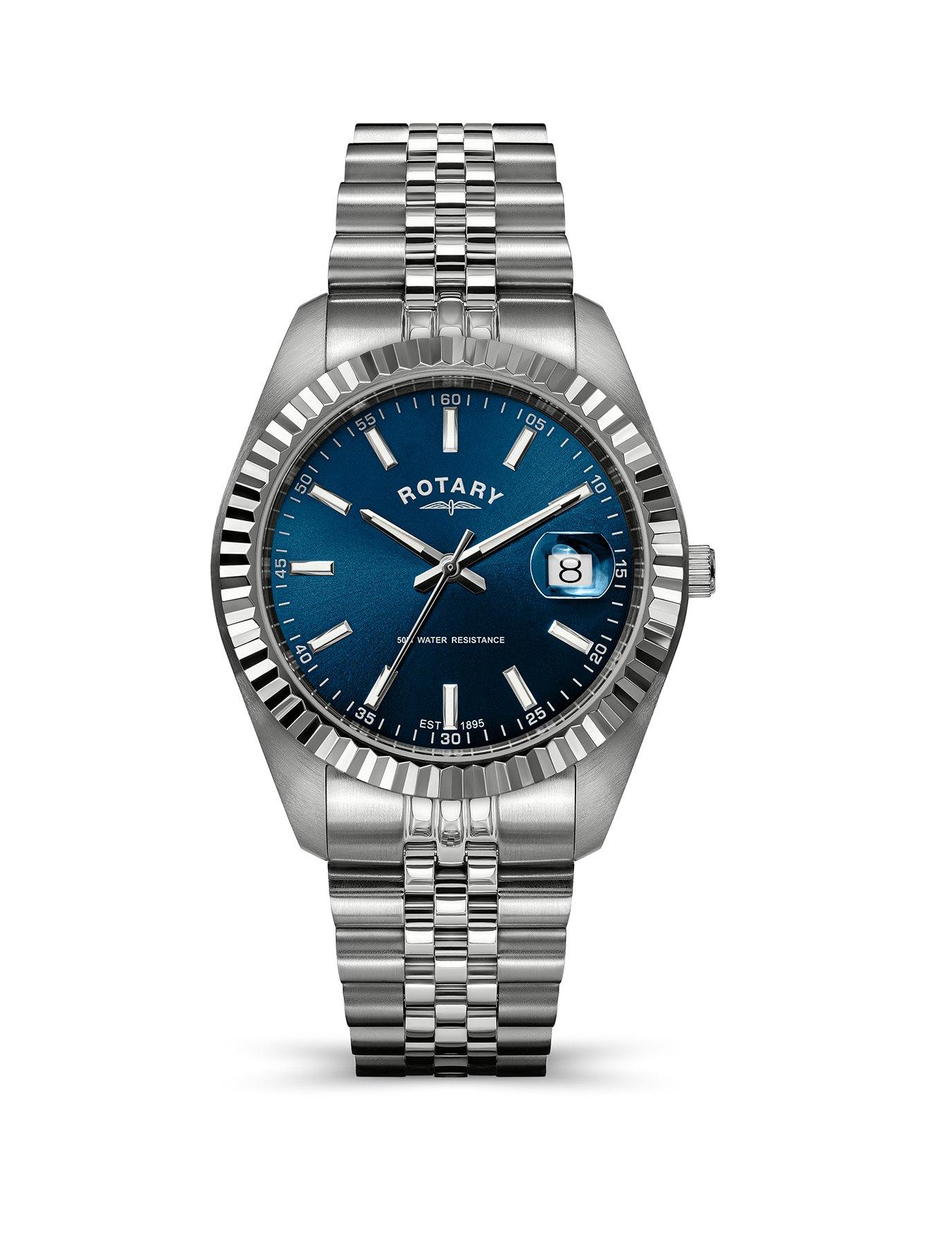 Image 1 of 6 of Rotary Men's Blue Dial Stainless Steel Bracelet Watch