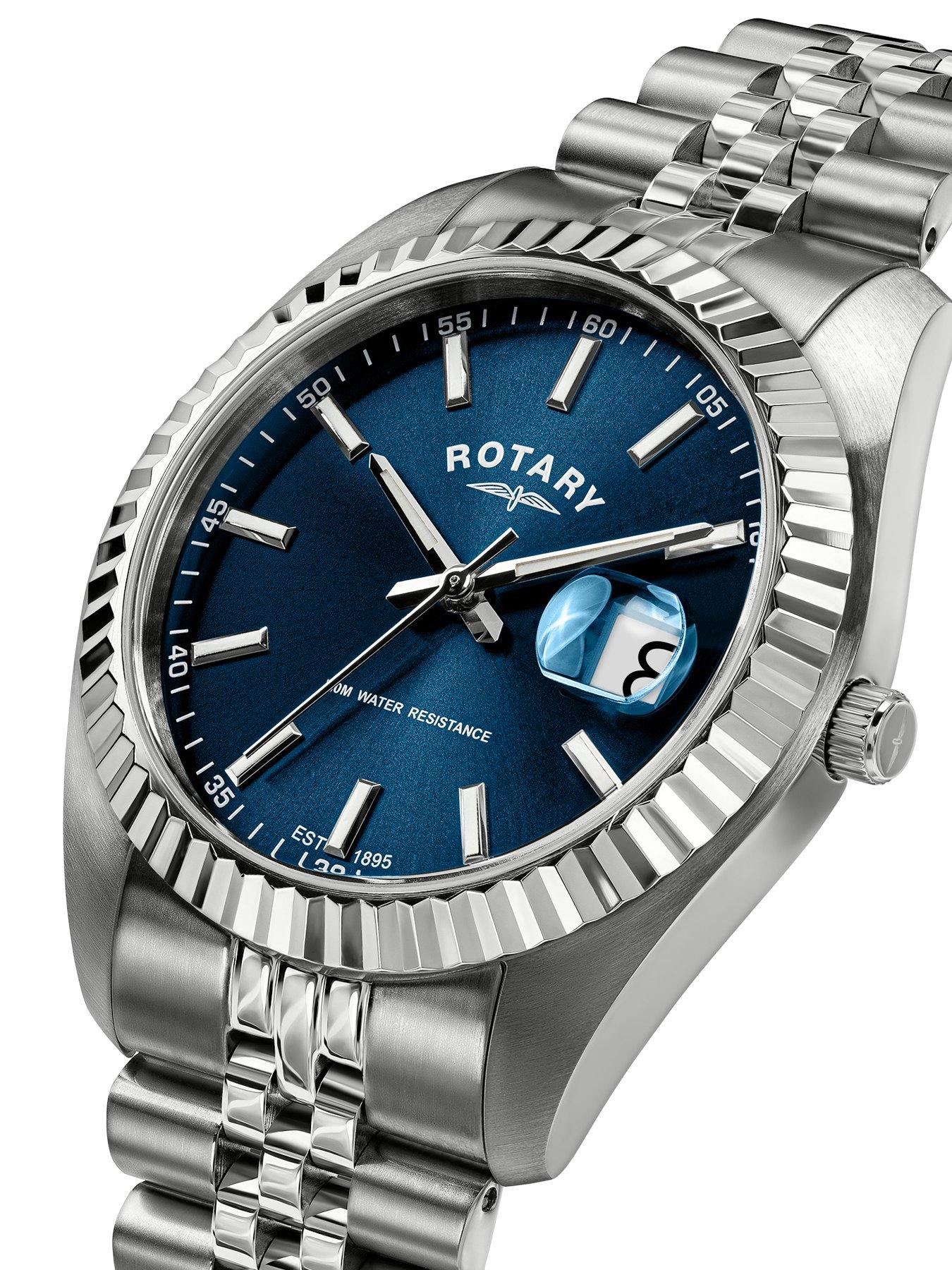 Image 2 of 6 of Rotary Men's Blue Dial Stainless Steel Bracelet Watch