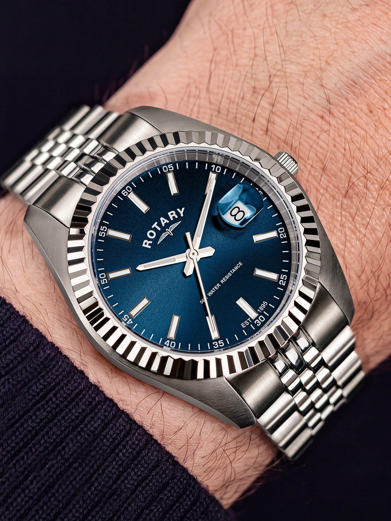 Image 3 of 6 of Rotary Men's Blue Dial Stainless Steel Bracelet Watch