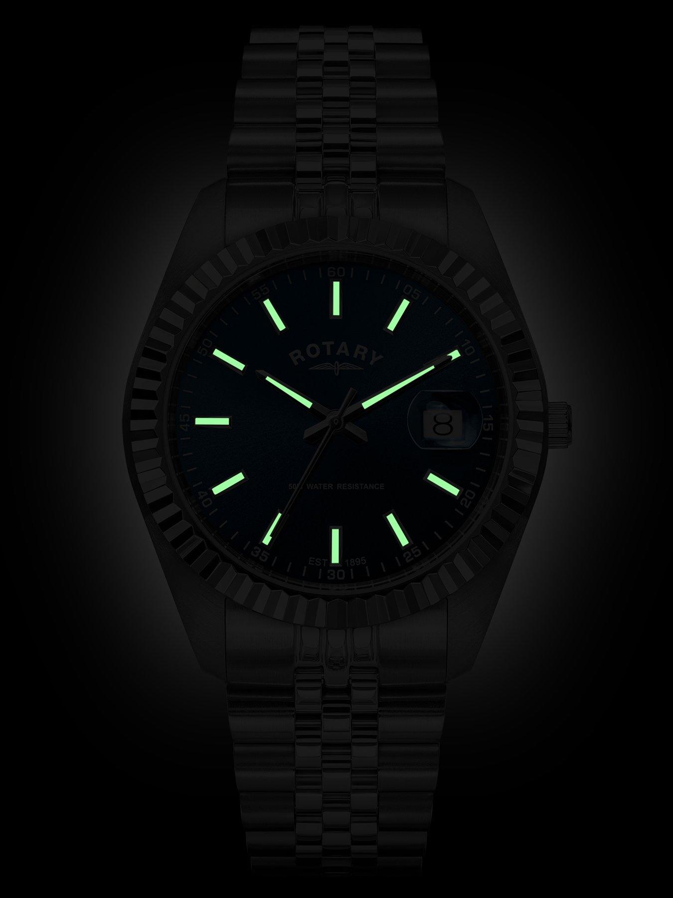 Image 5 of 6 of Rotary Men's Blue Dial Stainless Steel Bracelet Watch