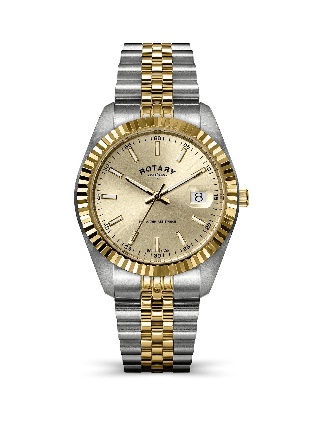 Rotary Rotary Men's Champagne Dial Two Tone Stainless Steel Bracelet Watch