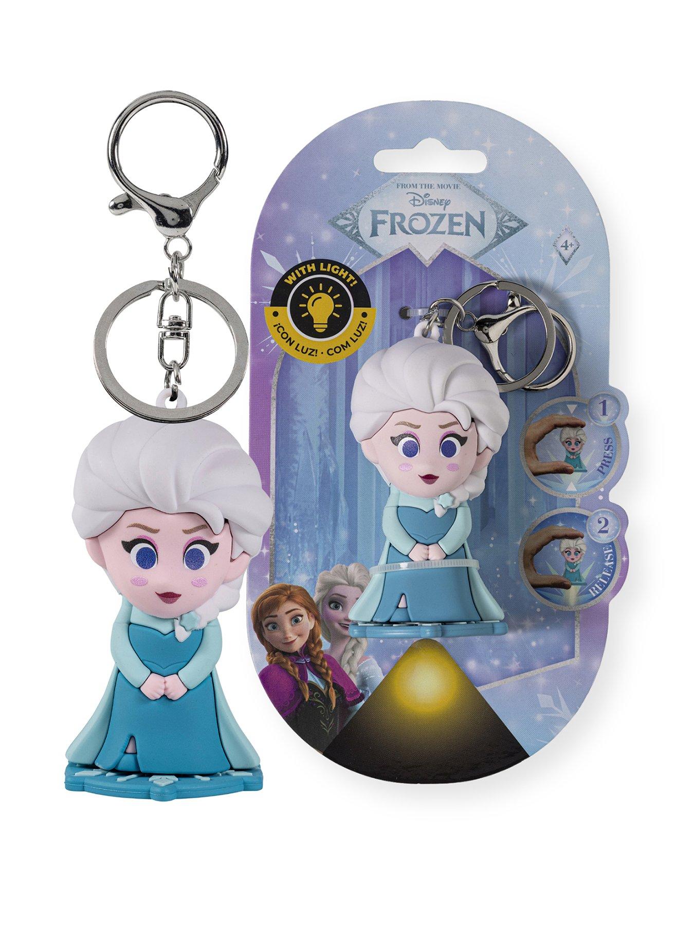Image 1 of 7 of Disney Frozen Girls 3D LED Flashlight Clip Keyring - Multi