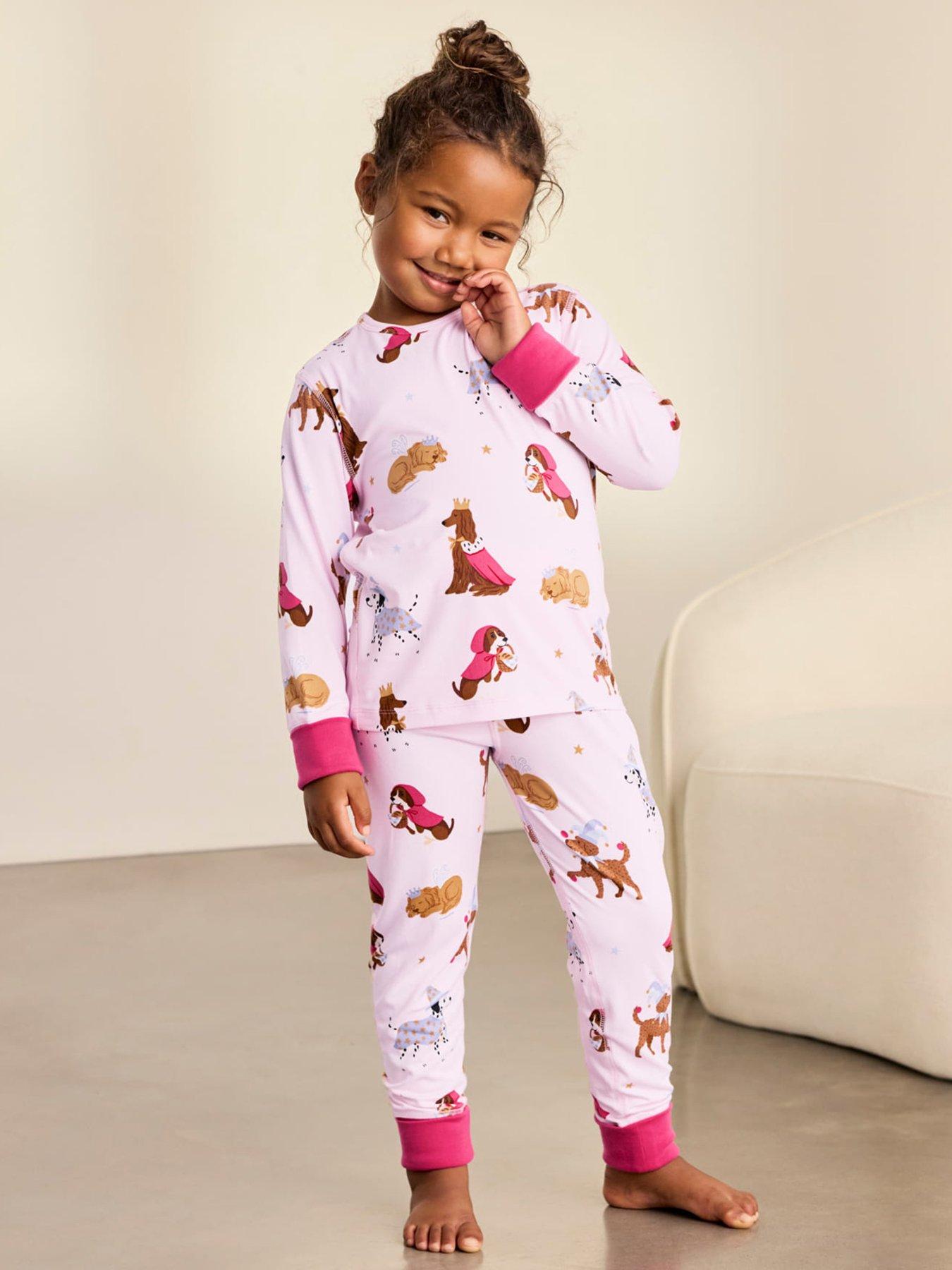 CHELSEA PEERS Chelsea Peers Kids Two Pack Fairytale Dogs  &  Princess Cats Print Long Pyjama Set - Multi