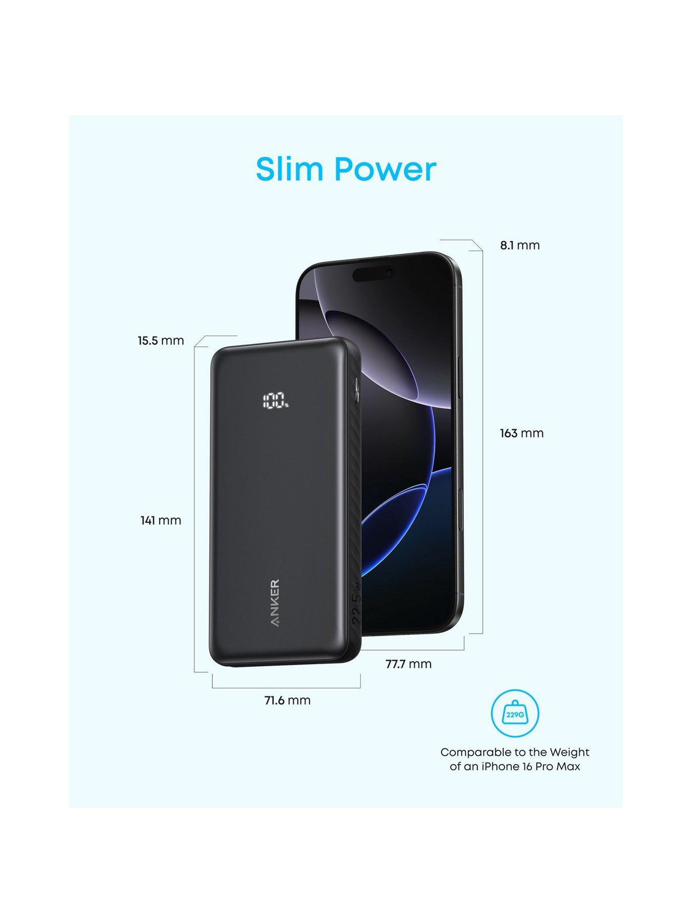 Image 7 of 7 of Anker Zolo Power Bank, 10,000mAh 22.5W with Built-in USB-C Cable, White