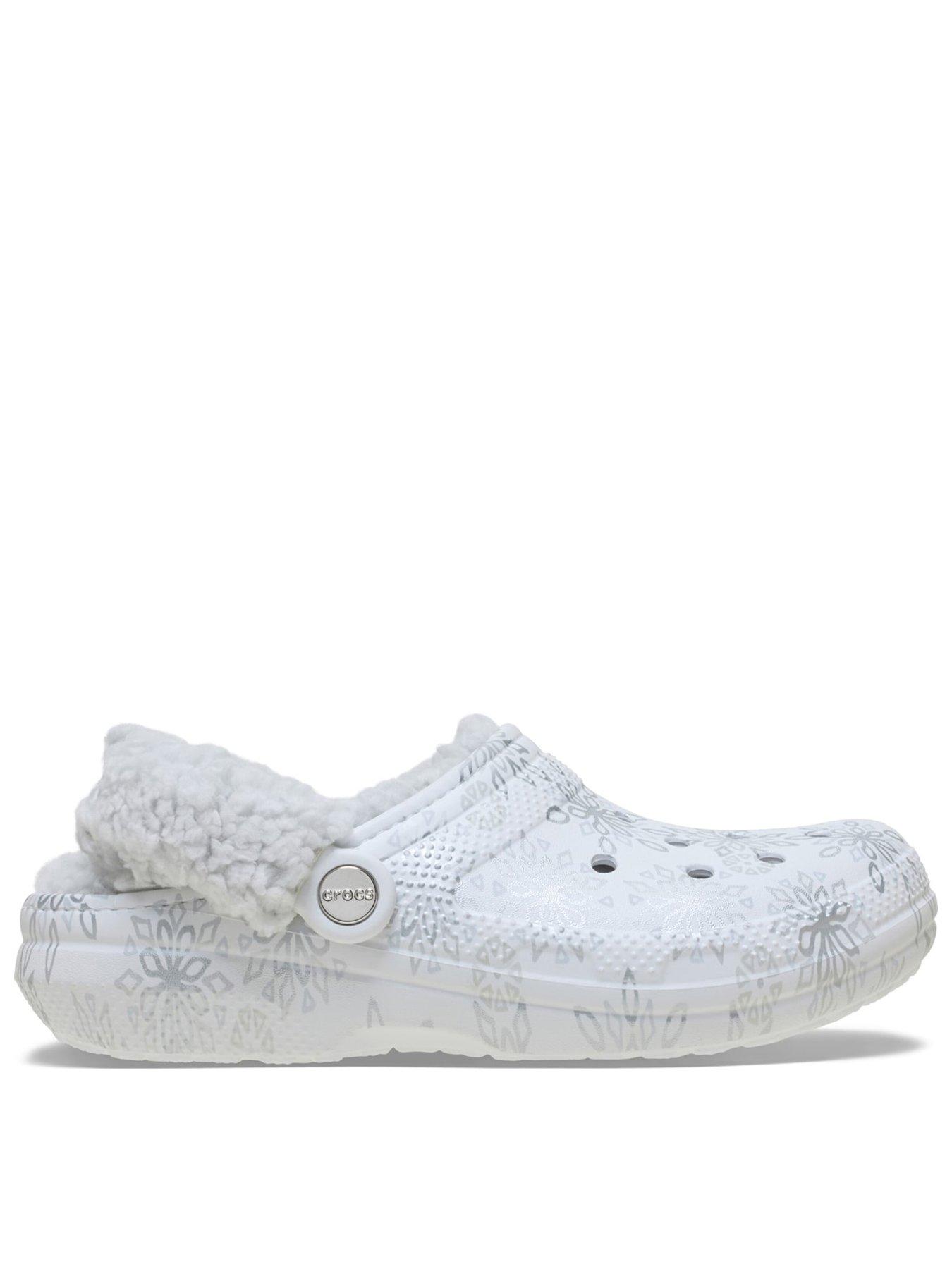 Image 1 of 6 of Crocs Classic Fleece Lined Snow White