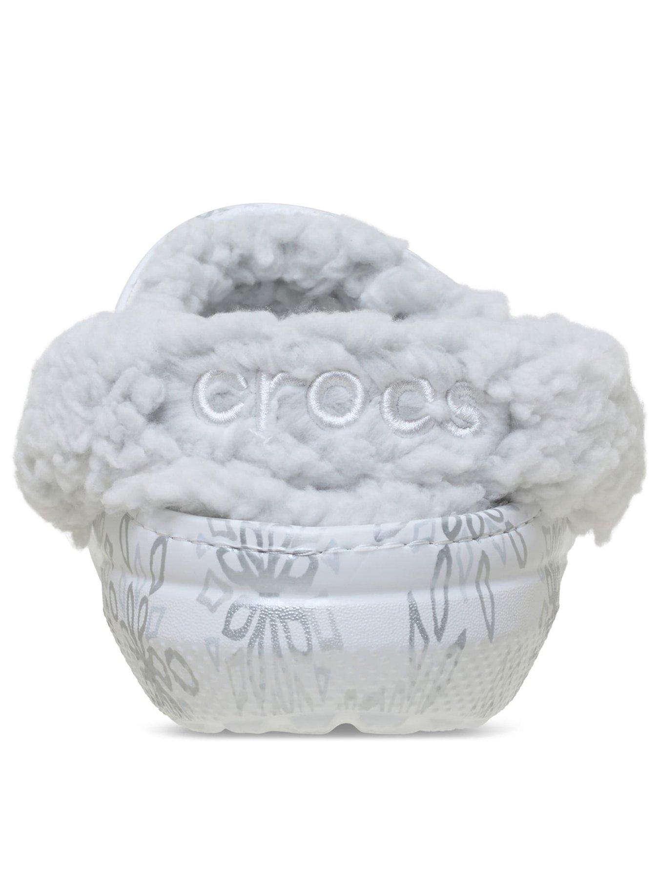 Image 3 of 6 of Crocs Classic Fleece Lined Snow White