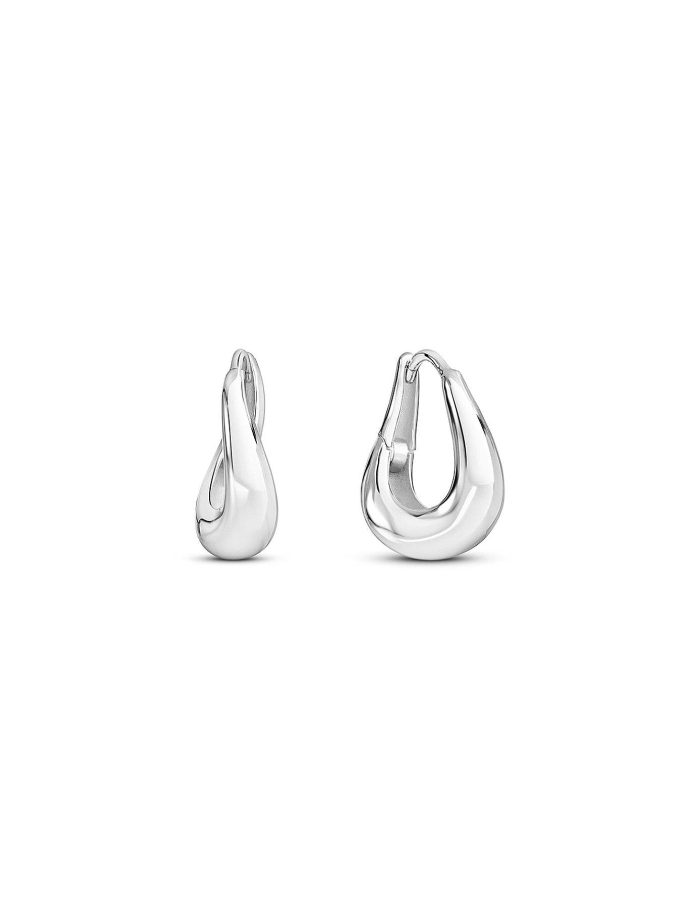Image 2 of 5 of Abbott Lyon Platinum Plated Mini Hoop Earrings - Silver