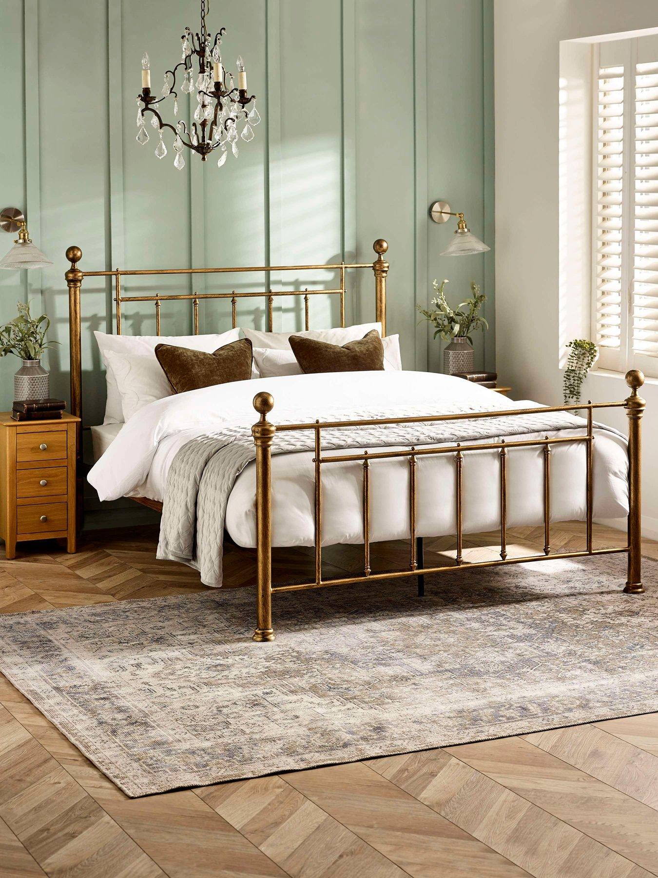 Image 1 of 6 of Julian Bowen Aurelia Brass Metal Bed - King Size