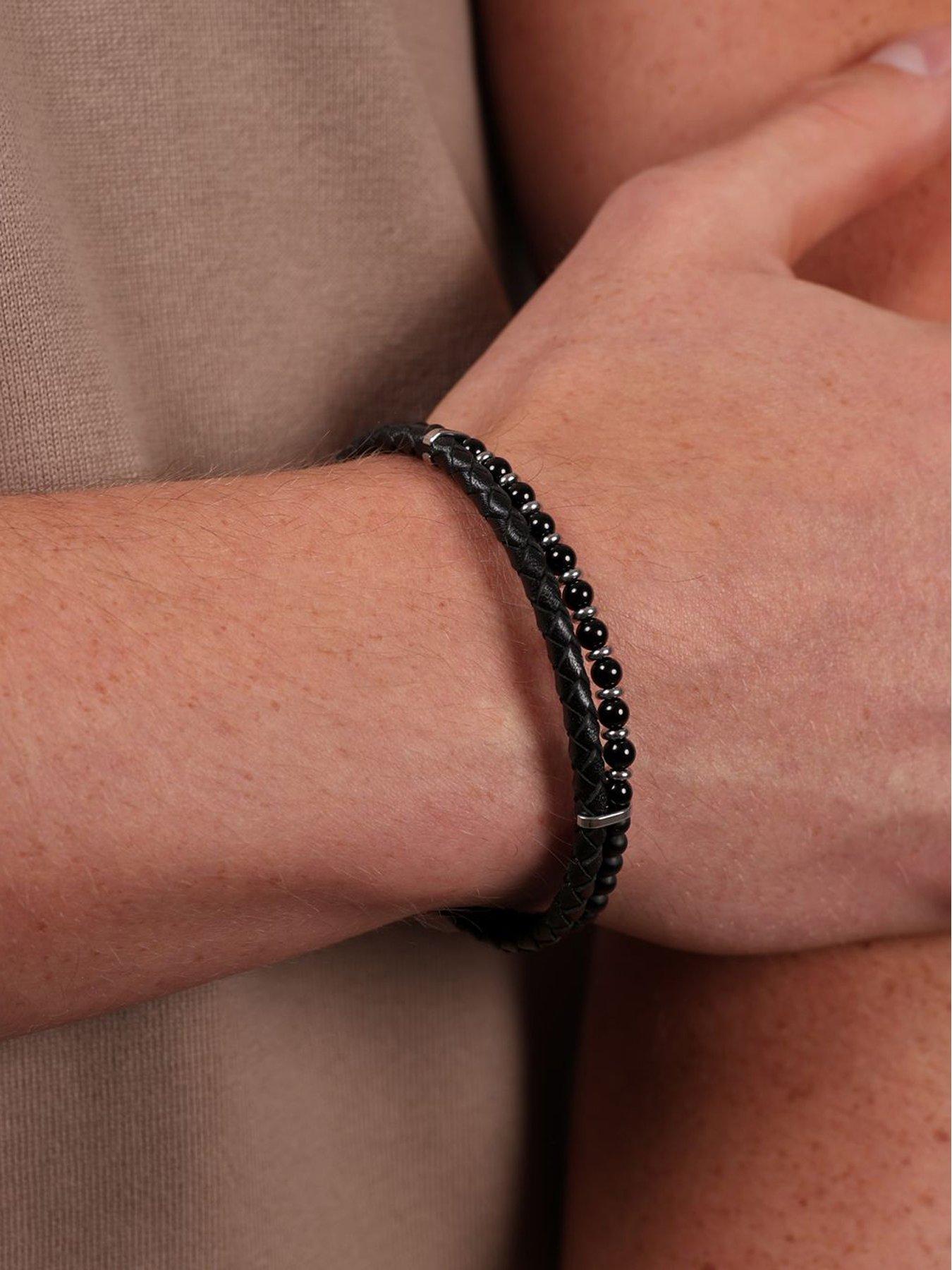 Image 2 of 2 of Say It With Black Beaded Bracelet