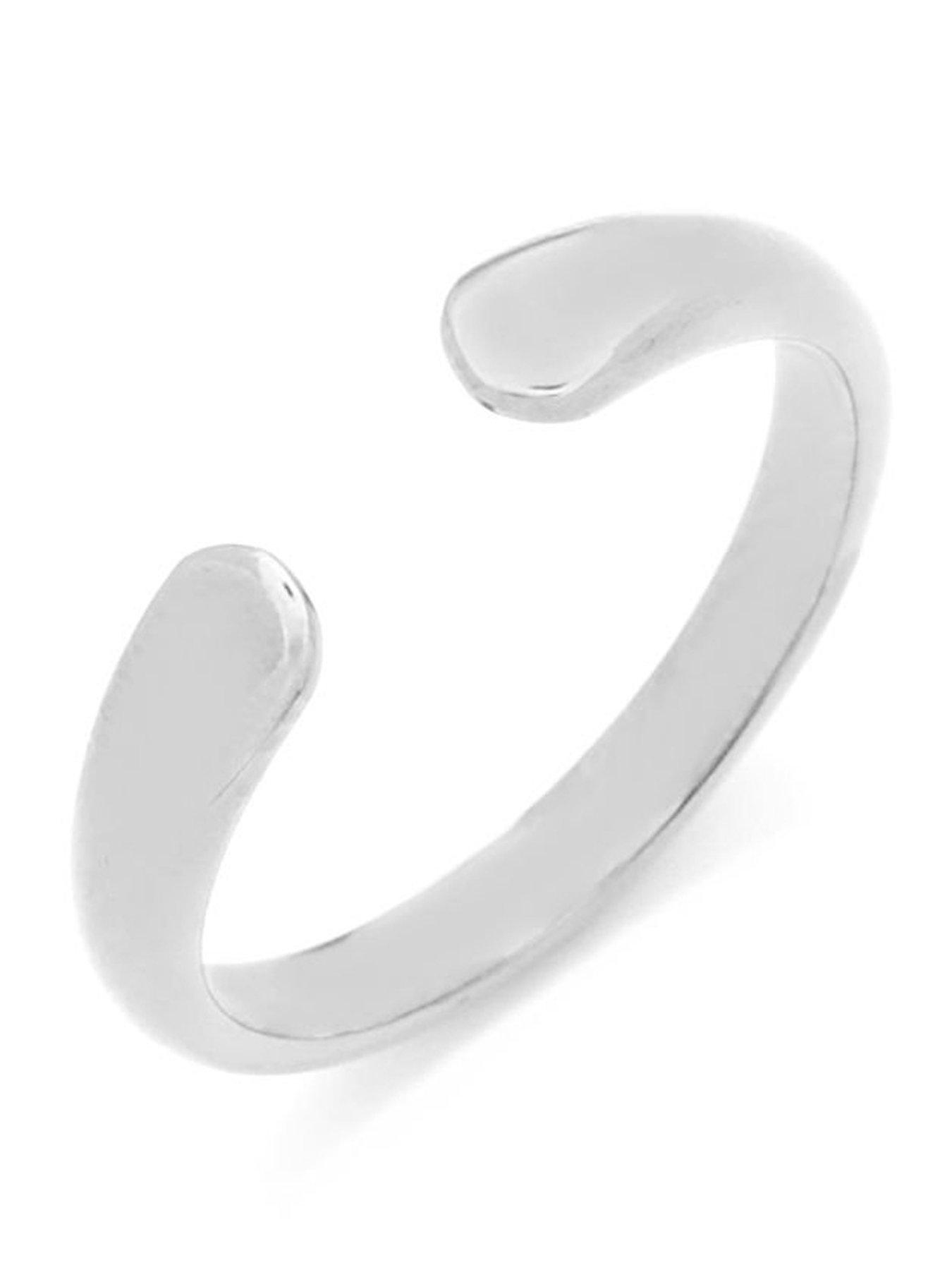 Image 1 of 2 of Say It With Womens Adjustable Engravable Ring - Silver