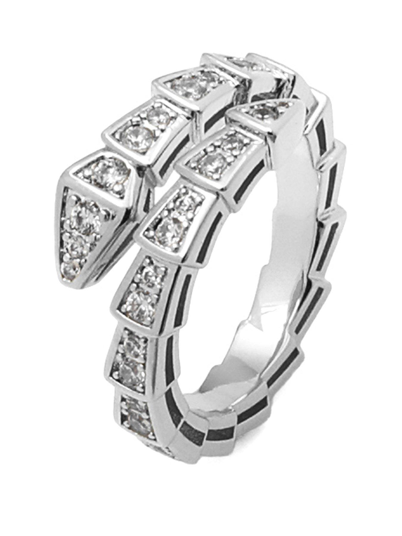 Image 1 of 2 of Say It With Snake Ring - Silver