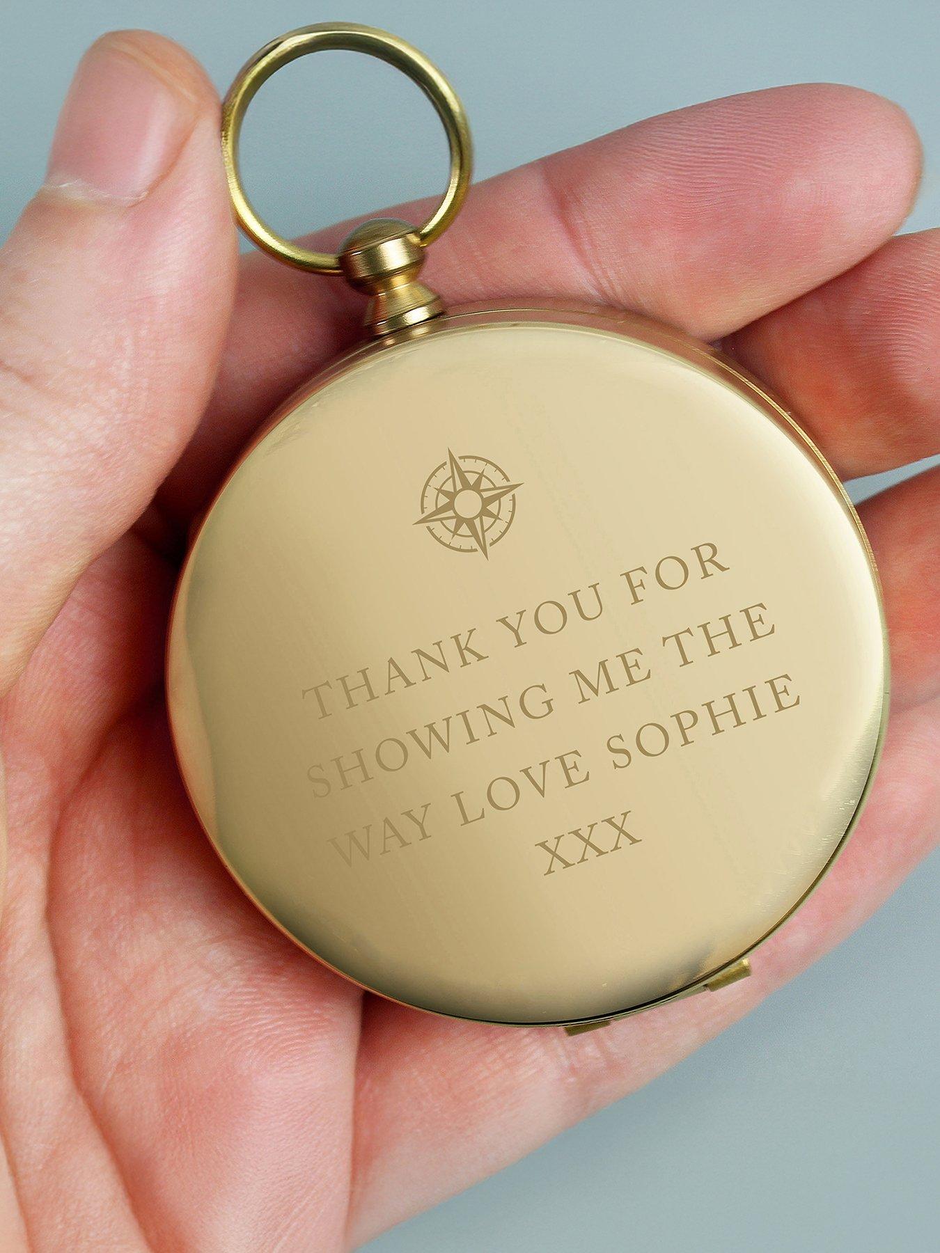 Image 1 of 4 of The Personalised Memento Company Personalised Free Text Keepsake Compass
