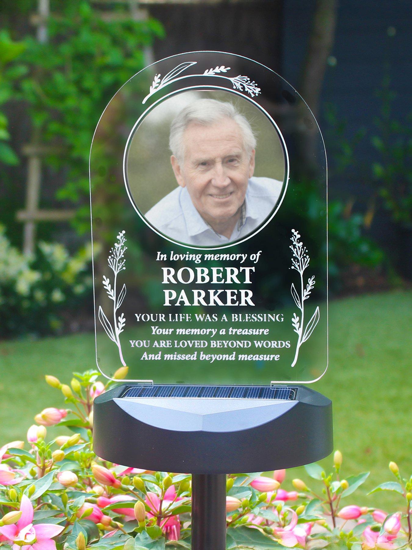 Image 2 of 3 of The Personalised Memento Company Personalised Memorial Photo Upload Outdoor Solar Light