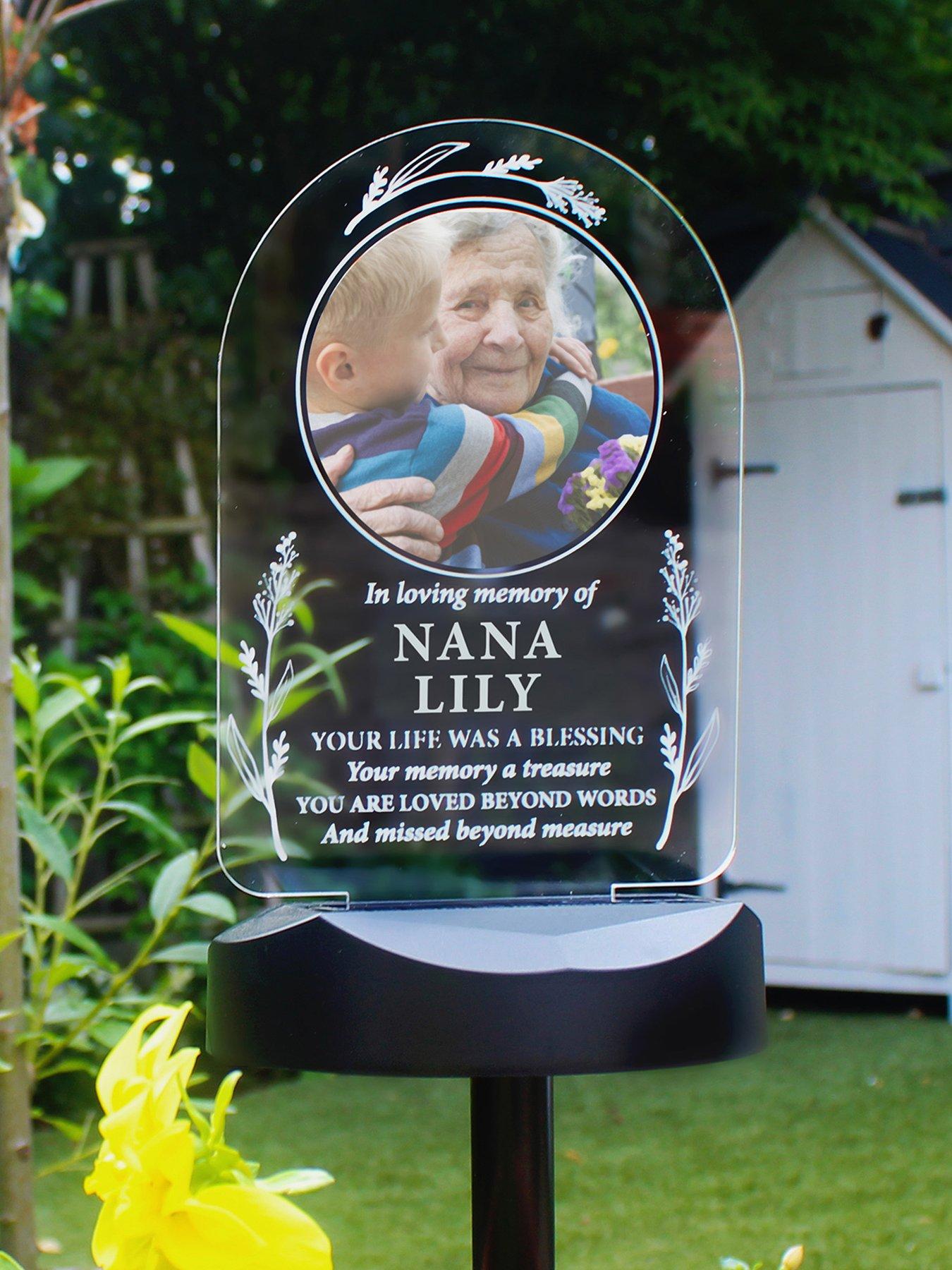 Image 3 of 3 of The Personalised Memento Company Personalised Memorial Photo Upload Outdoor Solar Light