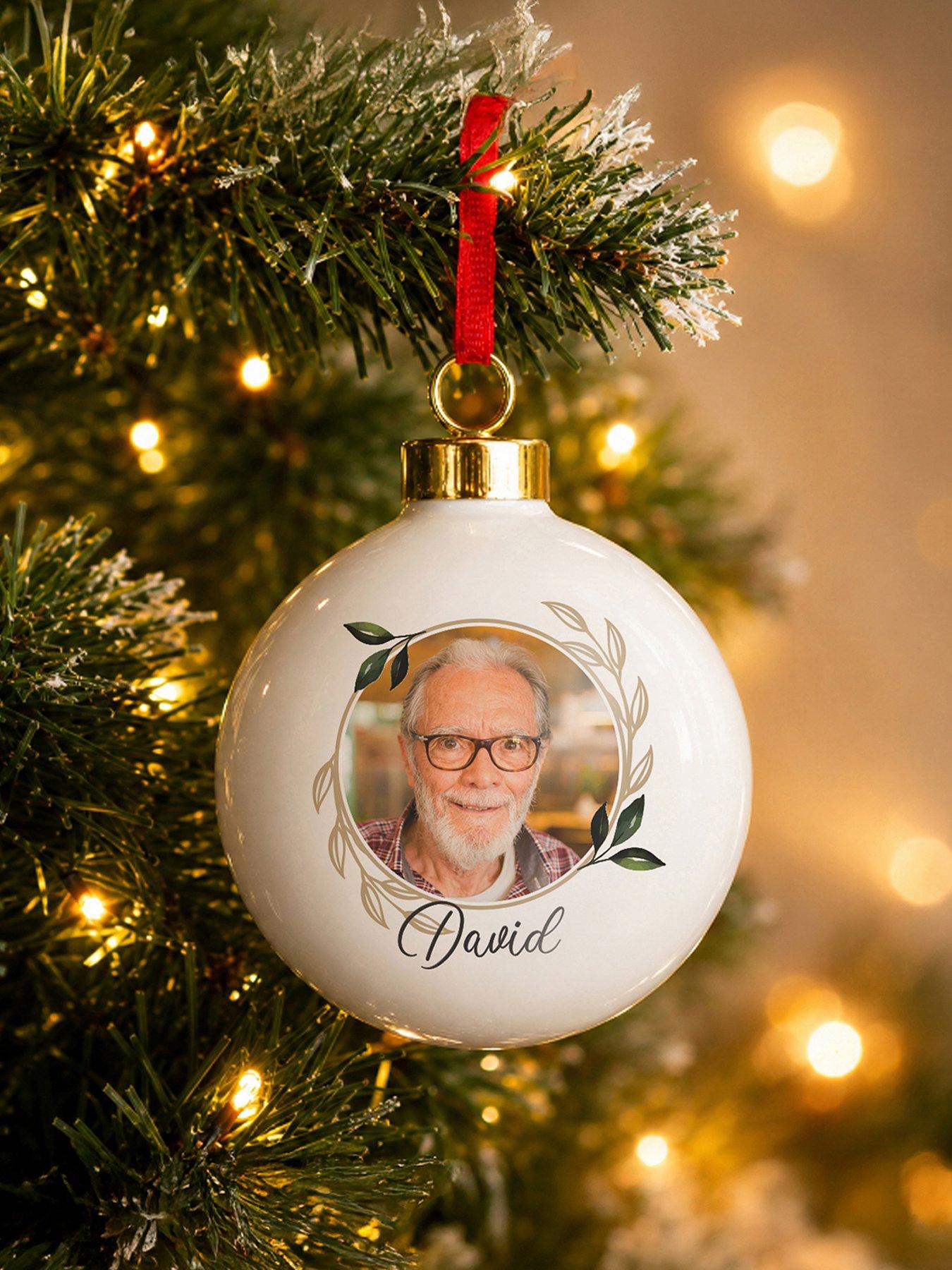 Image 1 of 5 of The Personalised Memento Company Personalised Photo Upload Memorial Bauble