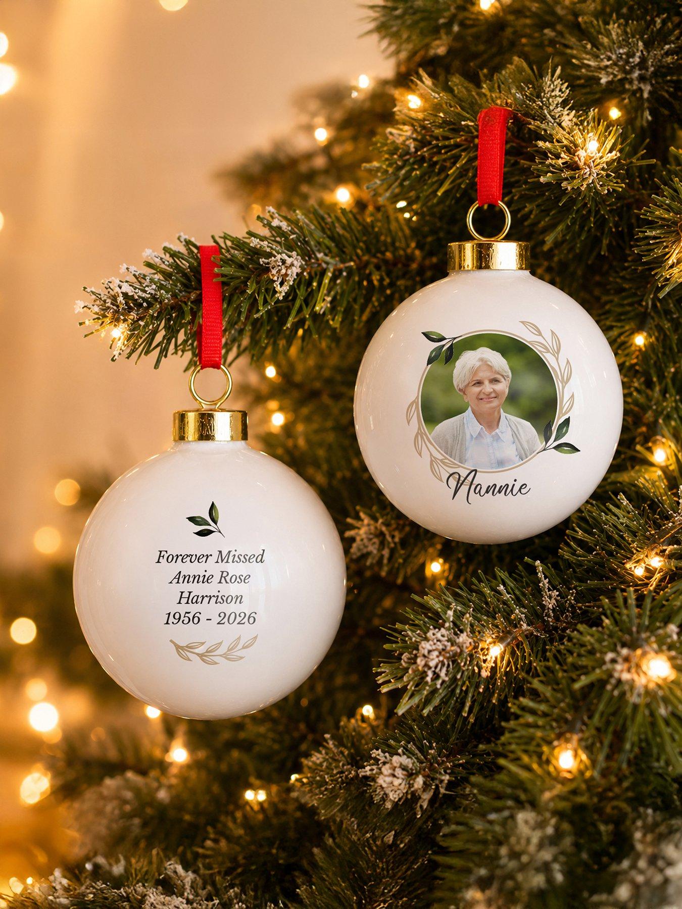 Image 2 of 5 of The Personalised Memento Company Personalised Photo Upload Memorial Bauble