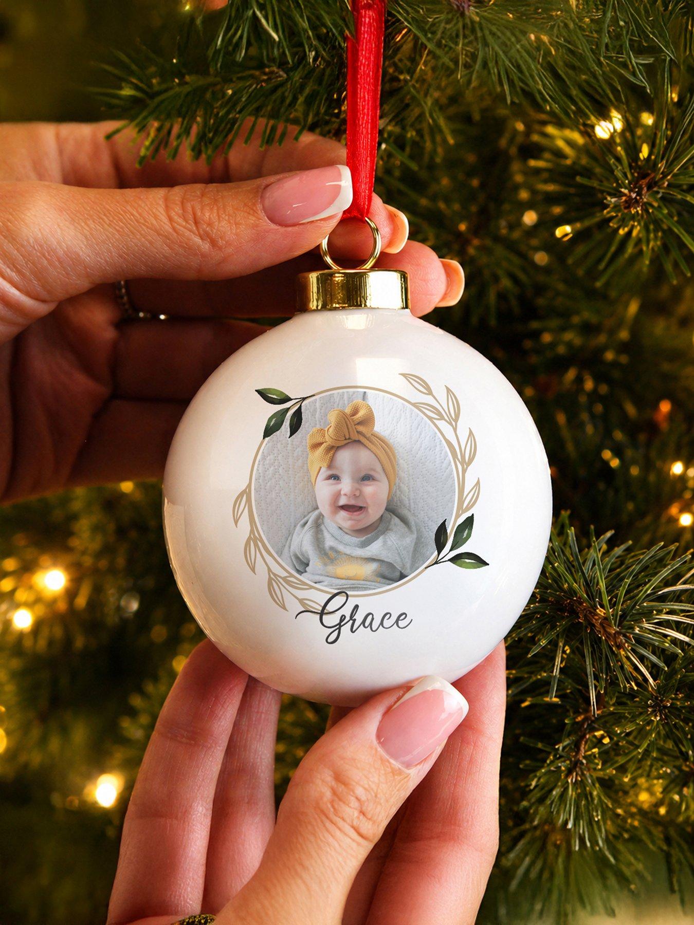 Image 3 of 5 of The Personalised Memento Company Personalised Photo Upload Memorial Bauble