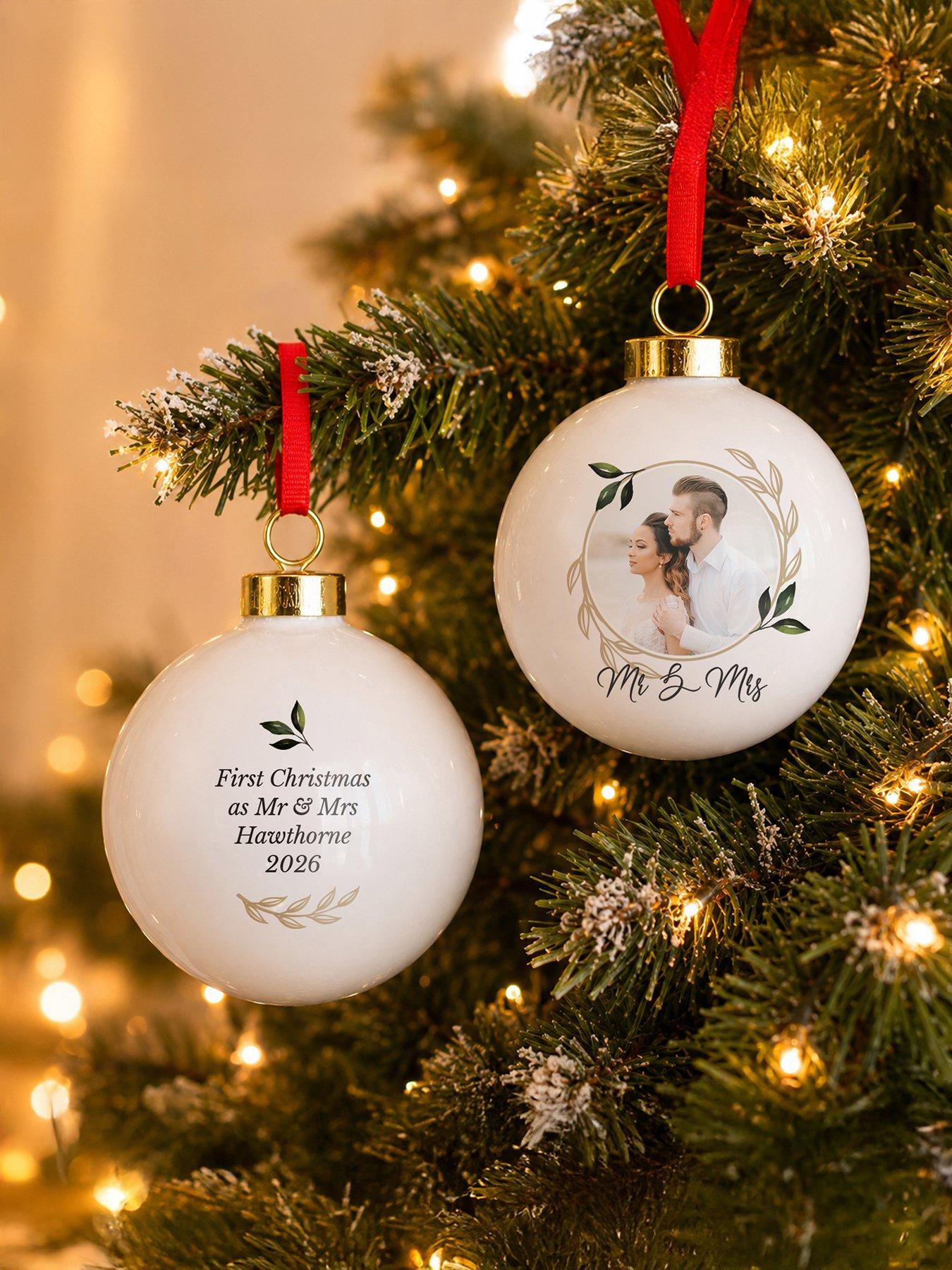 Image 4 of 5 of The Personalised Memento Company Personalised Photo Upload Memorial Bauble