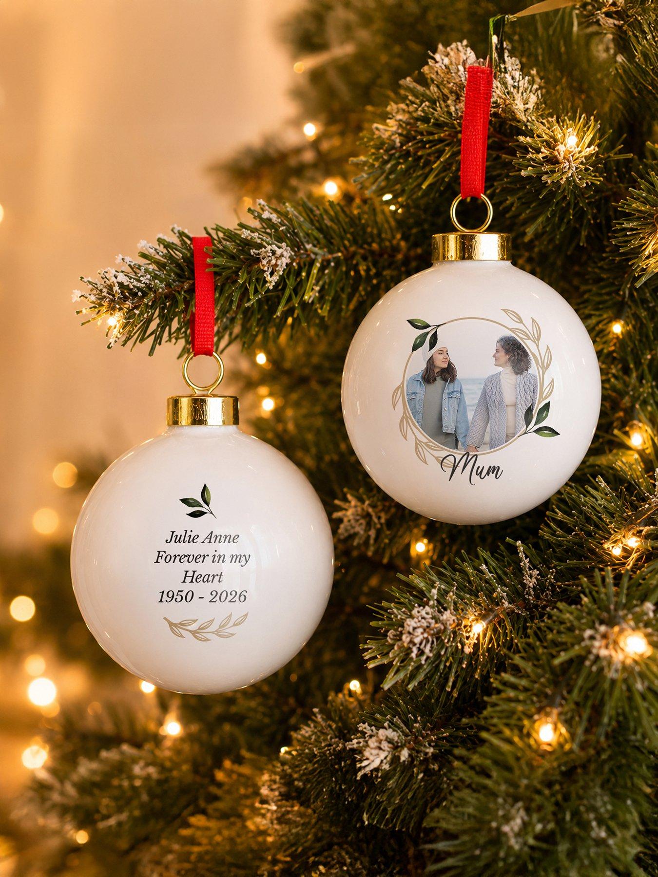 Image 5 of 5 of The Personalised Memento Company Personalised Photo Upload Memorial Bauble