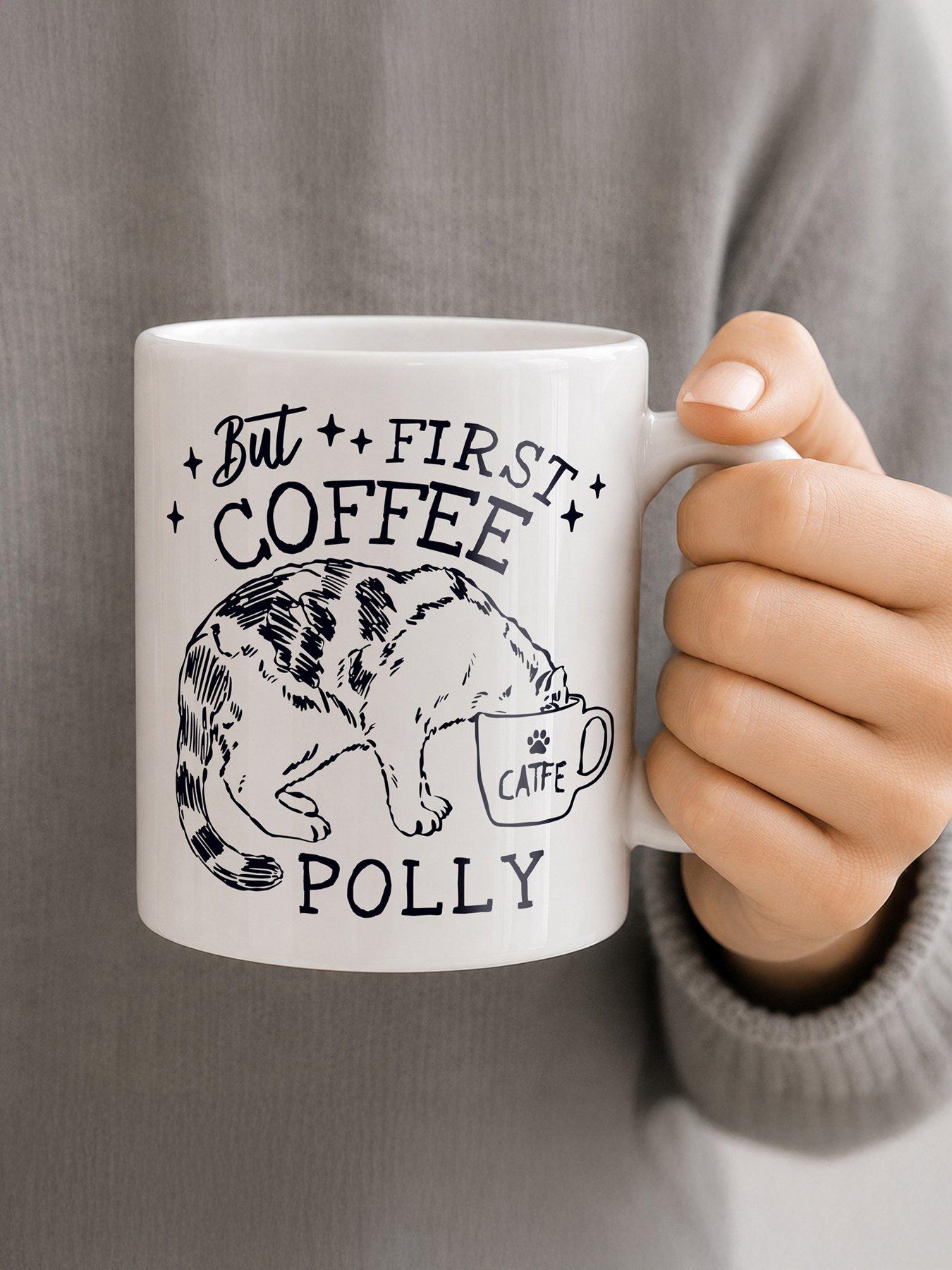 Image 3 of 3 of The Personalised Memento Company Personalised Coffee Cat Mug