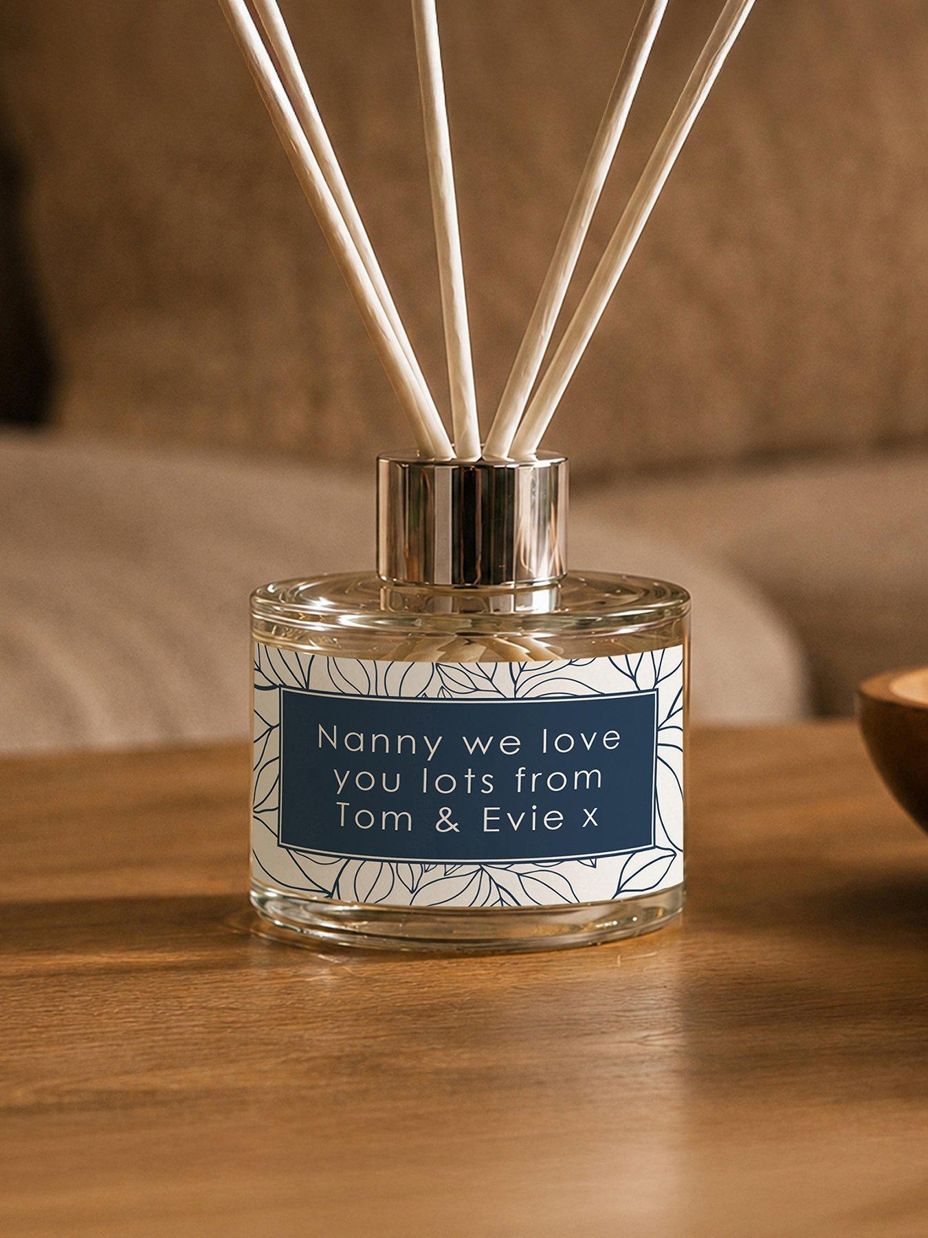 Image 1 of 3 of The Personalised Memento Company Personalised Blue Leaf Diffuser