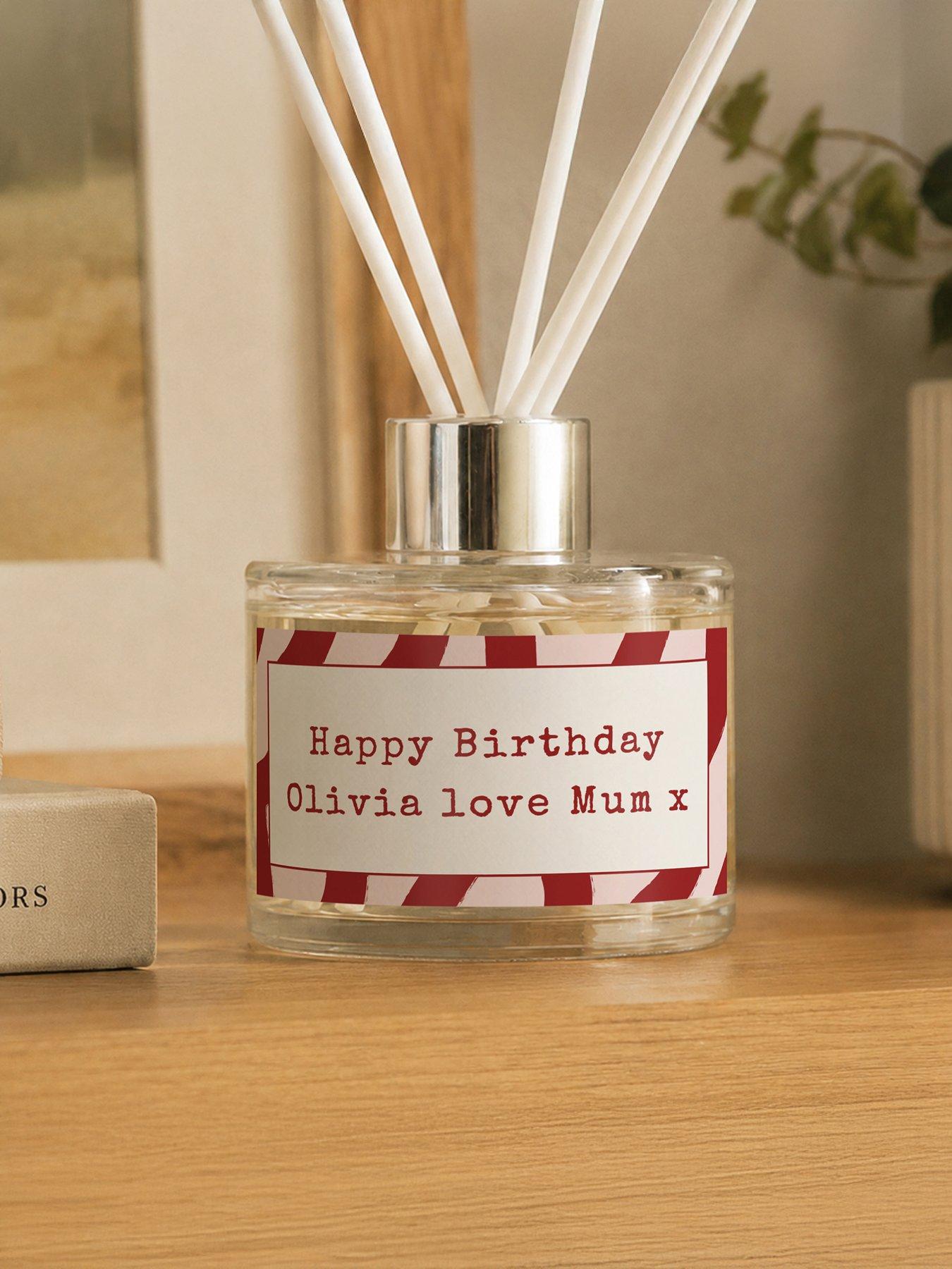 Image 2 of 3 of The Personalised Memento Company Personalised Funky Striped Diffuser