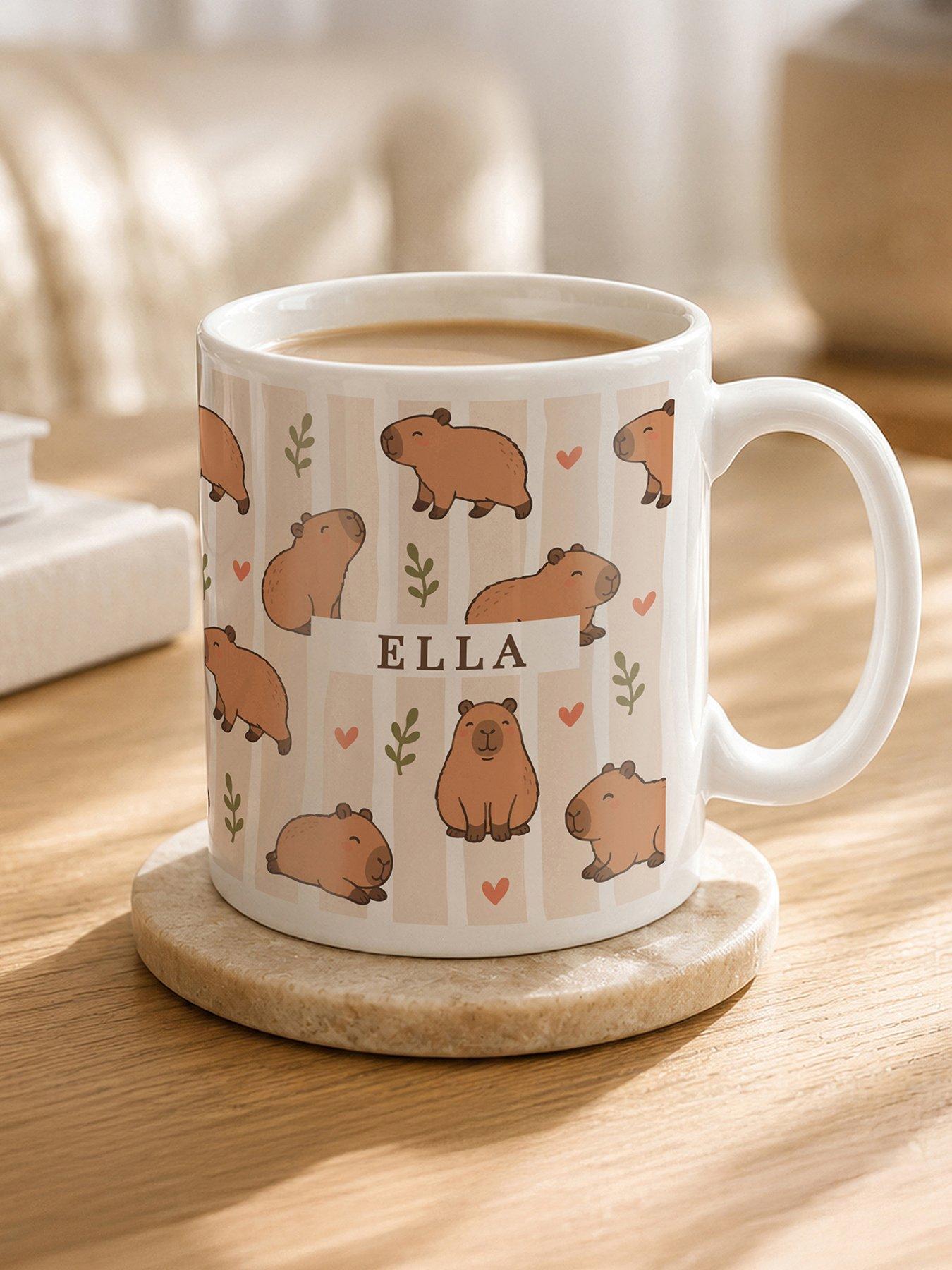 Image 1 of 3 of The Personalised Memento Company Personalised Capybara Mug