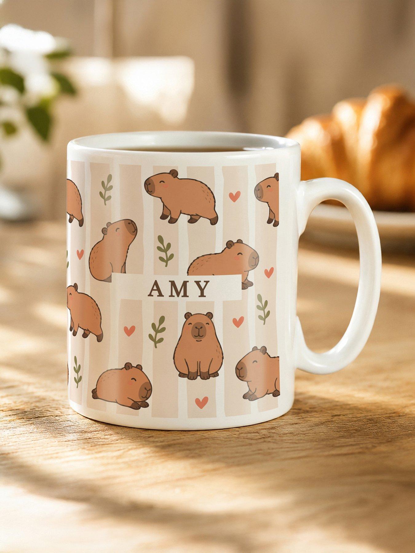 Image 2 of 3 of The Personalised Memento Company Personalised Capybara Mug